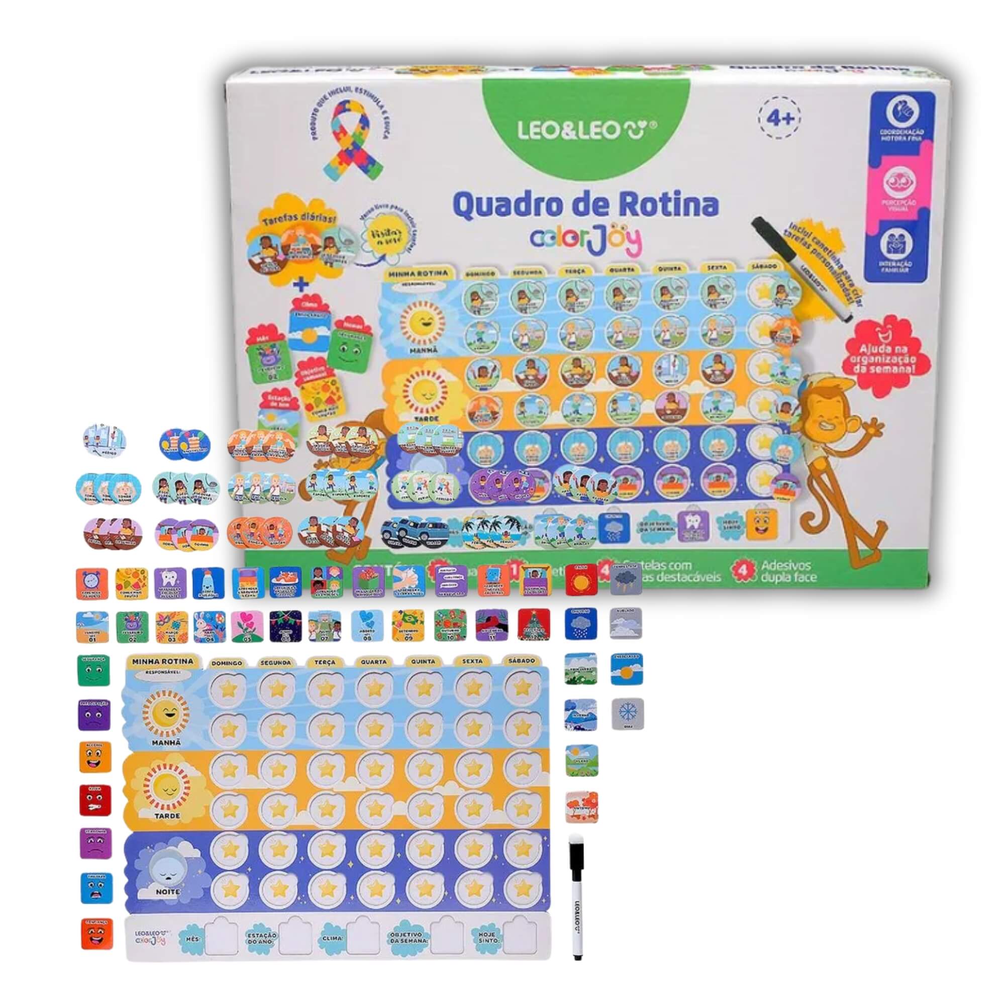 Quadro de Rotina Color Joy Caixa Leo&Leo Leonora - 10832