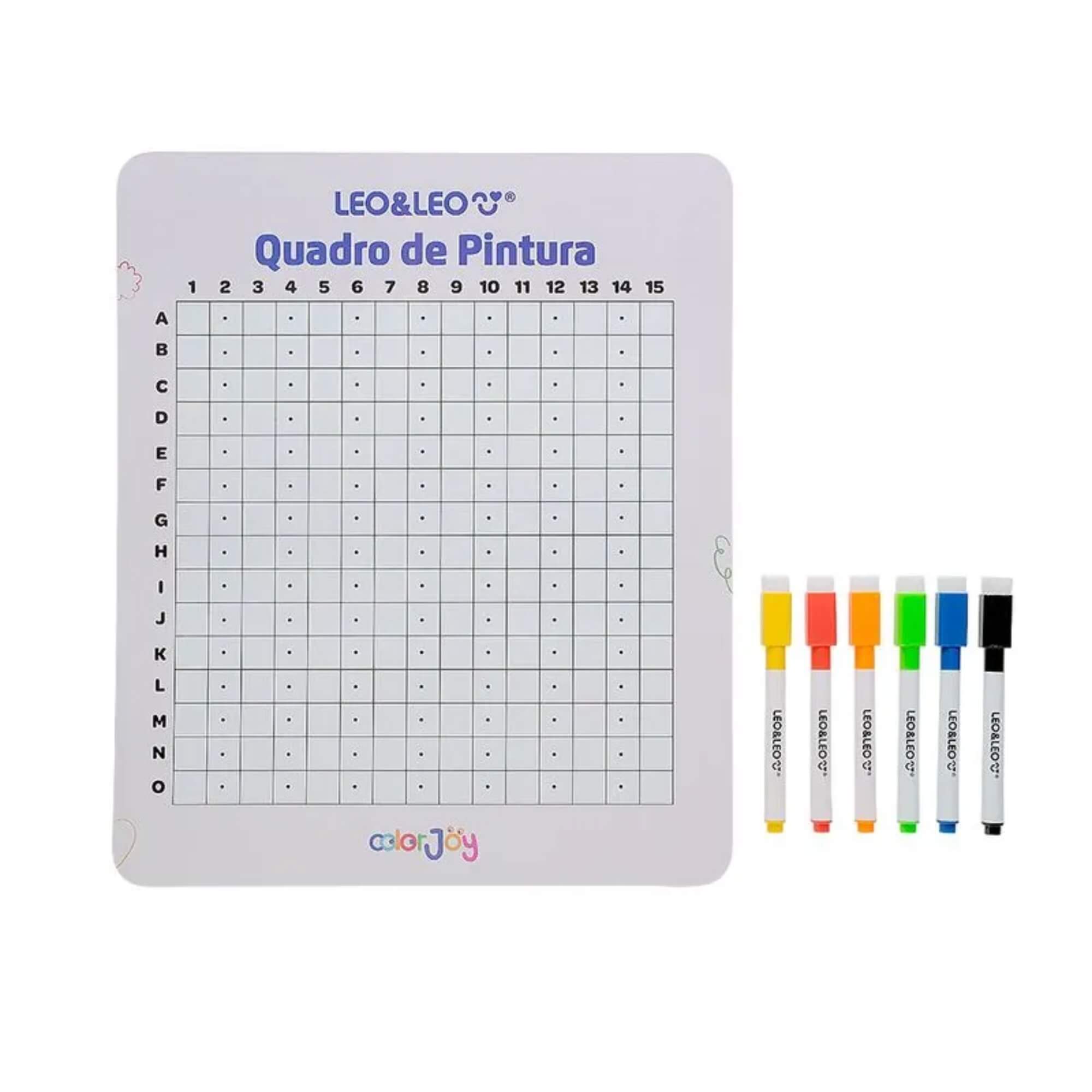Quadro de Pintura Color Joy Pixel Caixa Leo&Leo Leonora - 10836