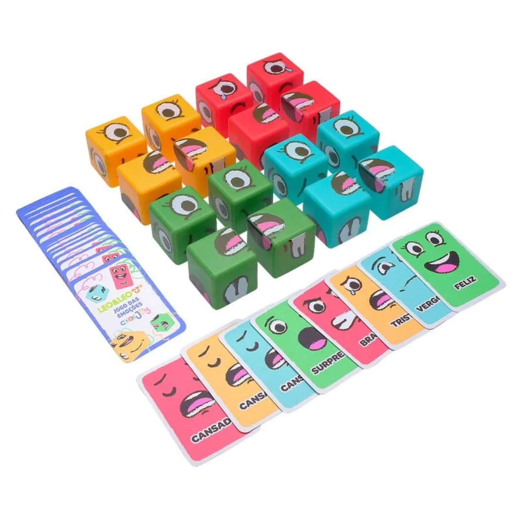 Jogo das Emoções Cubo Color Joy 2 Em 1 Caixa Leo&Leo Leonora - 10837