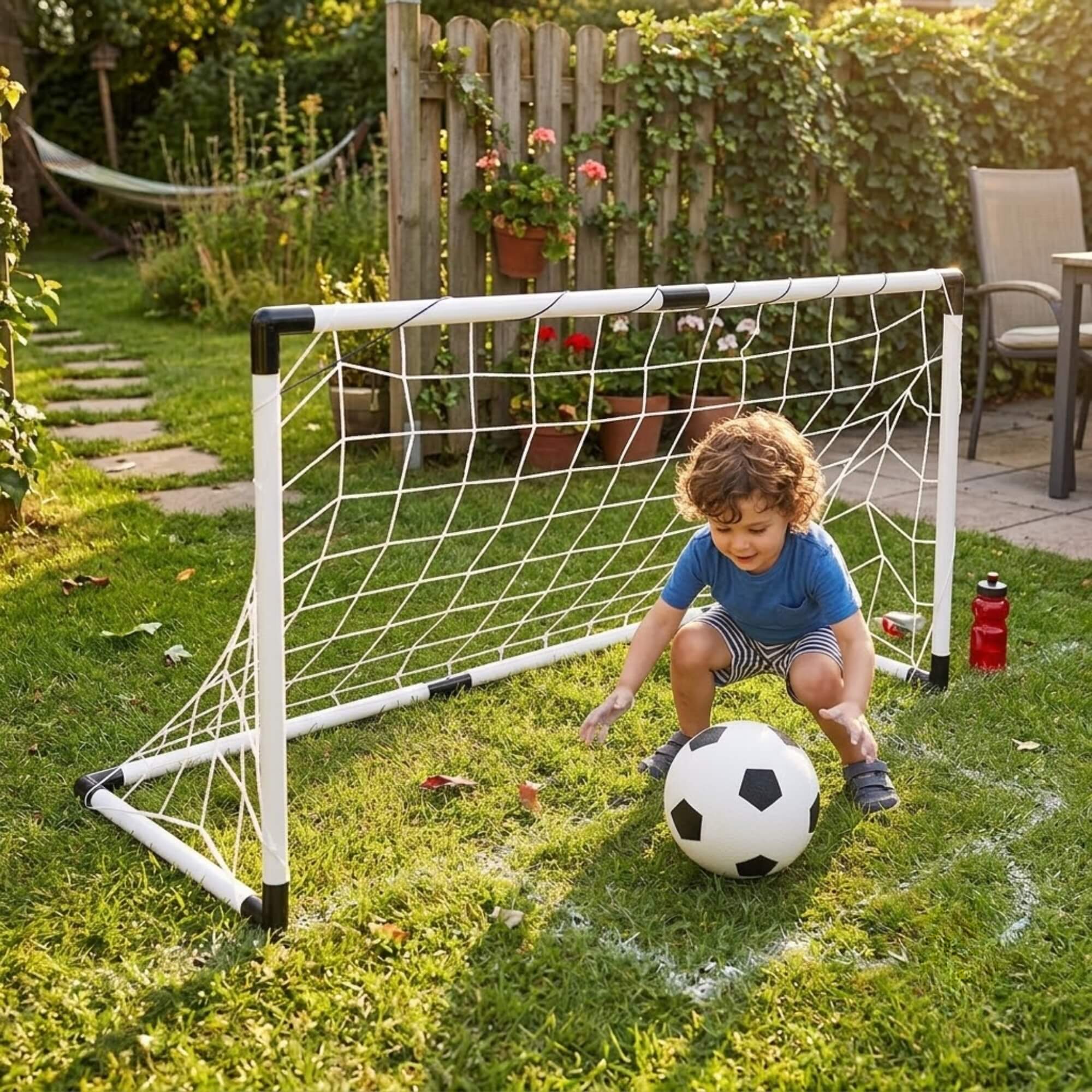 Conjunto Gol Futebol Trave e Bola Infantil Brinquedo BBR - R3226