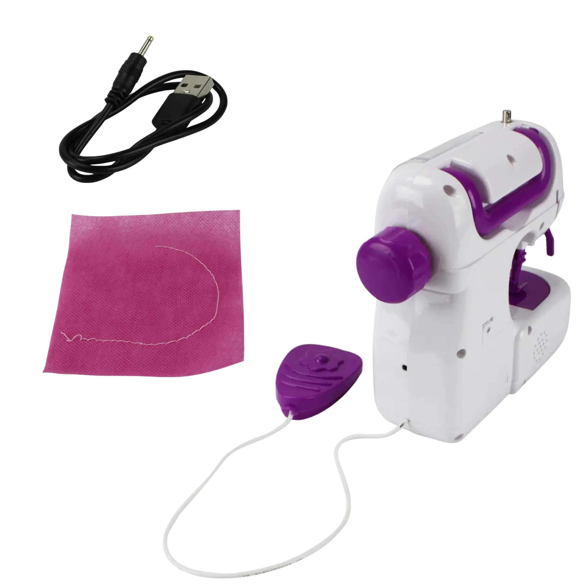 Máquina de Costura Infantil Brinquedo Educativo Rosa BBR - R3510