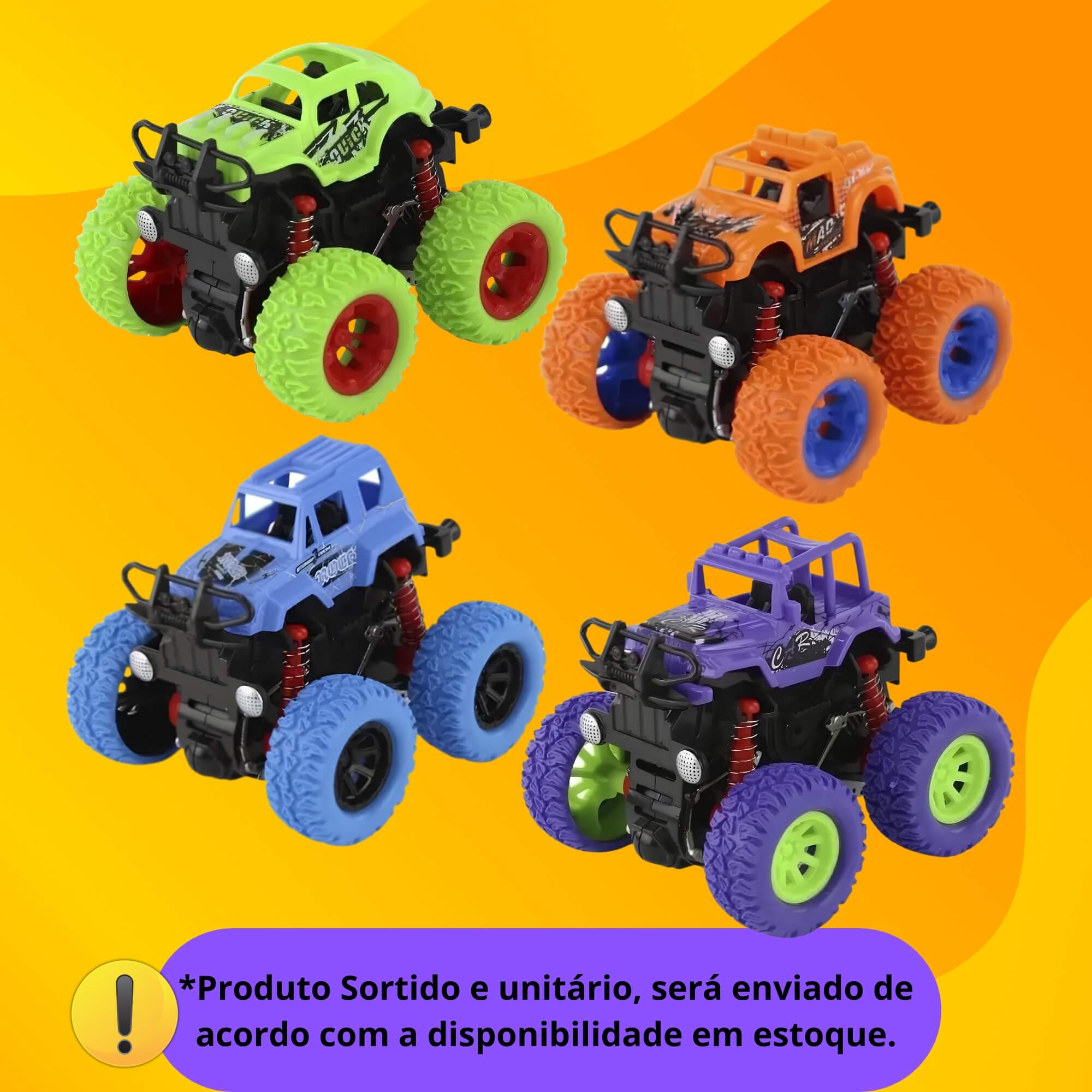 Brinquedo Carrinho Monster Speed City Sortido e Unitário BBR - R3014