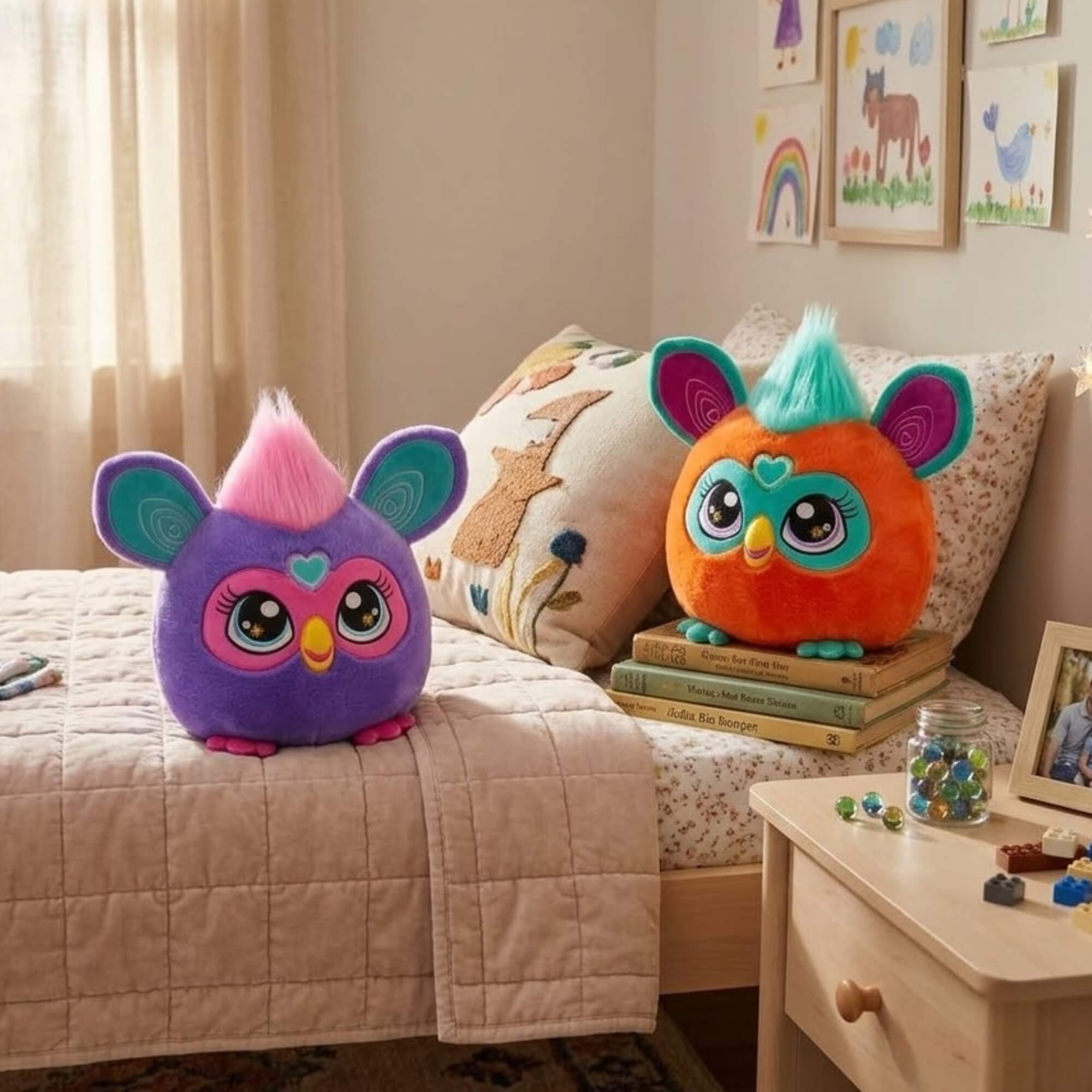 Almofada de Pelúcia Furby Sortida e Unitária Macia Decorativa BBR - HA0012