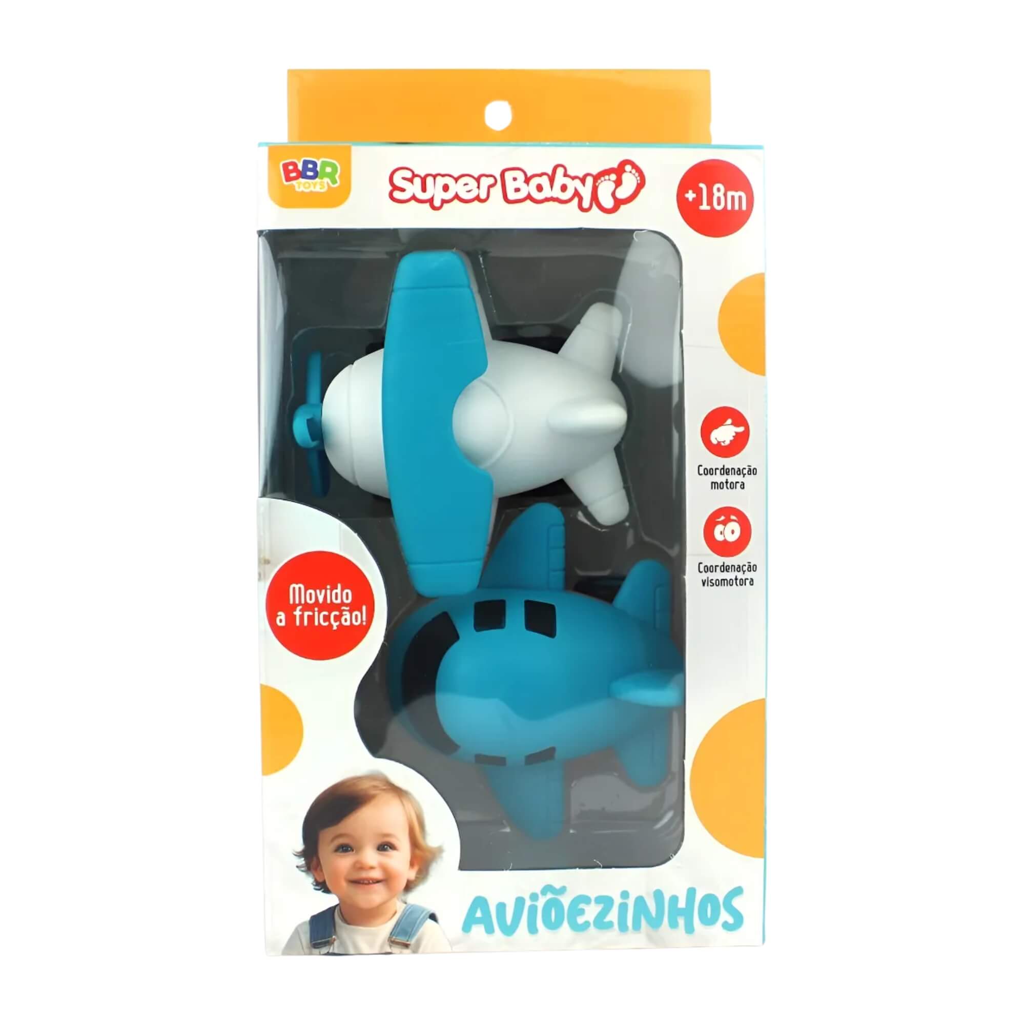 Brinquedo Aviõezinhos c/ Rodinhas Super Baby (Sortido) BBR - R3667