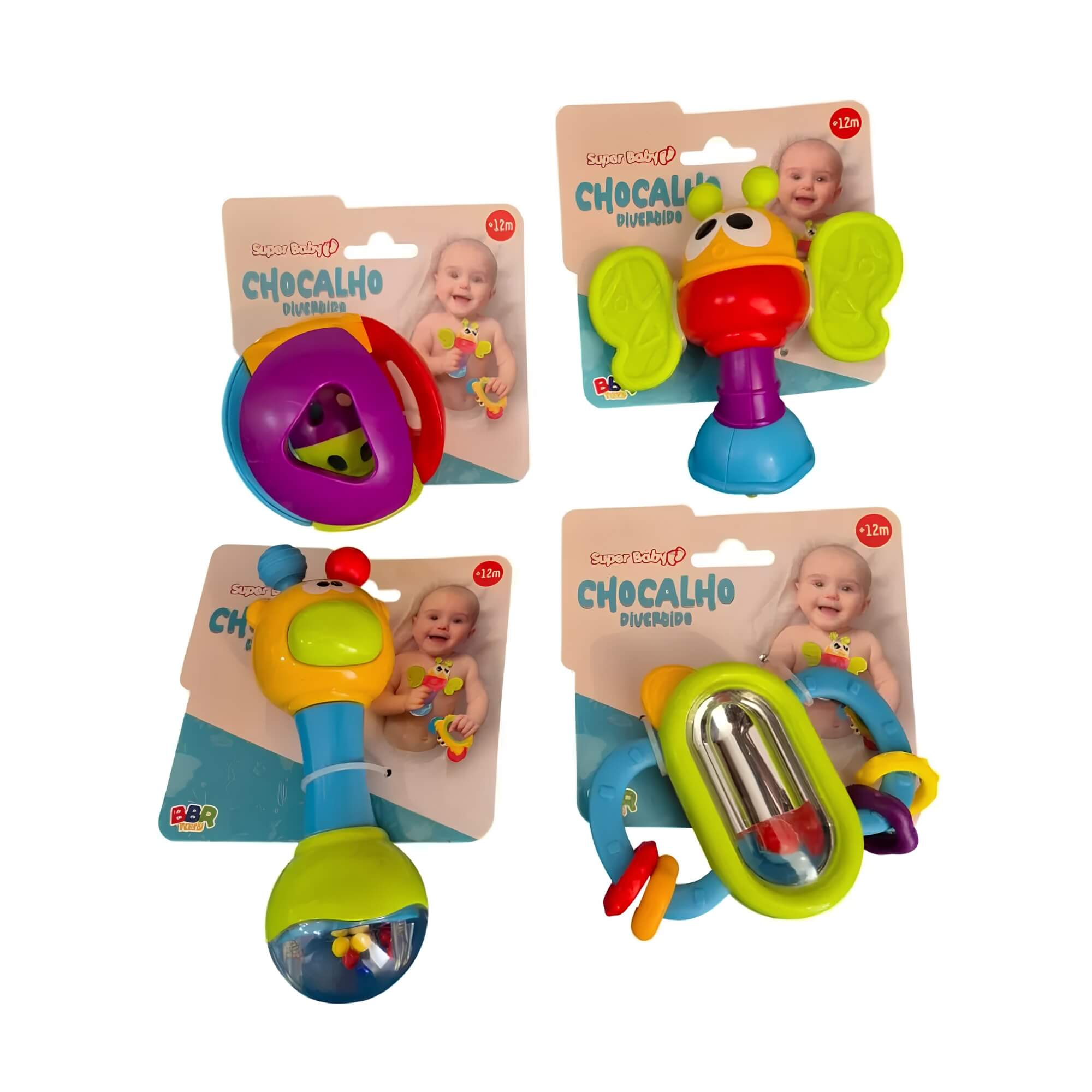 Brinquedo Chocalho Divertido Super Baby Sortido e Unitário BBR -  R3648