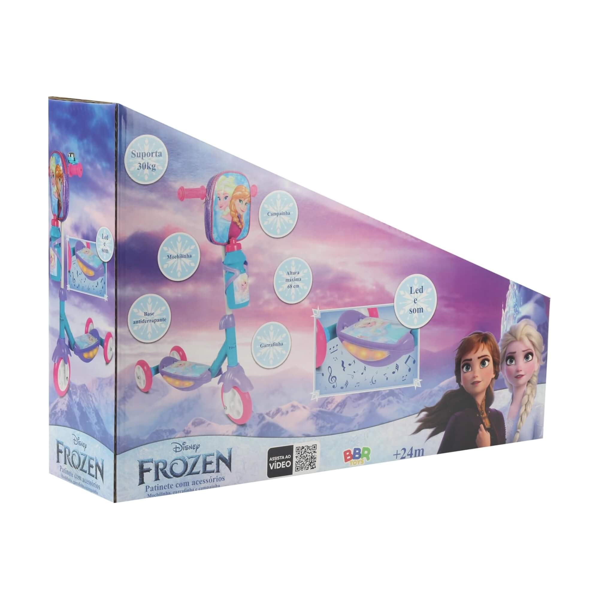 Patinete com Mochilinha e Garrafa Frozen BBR - DI0022
