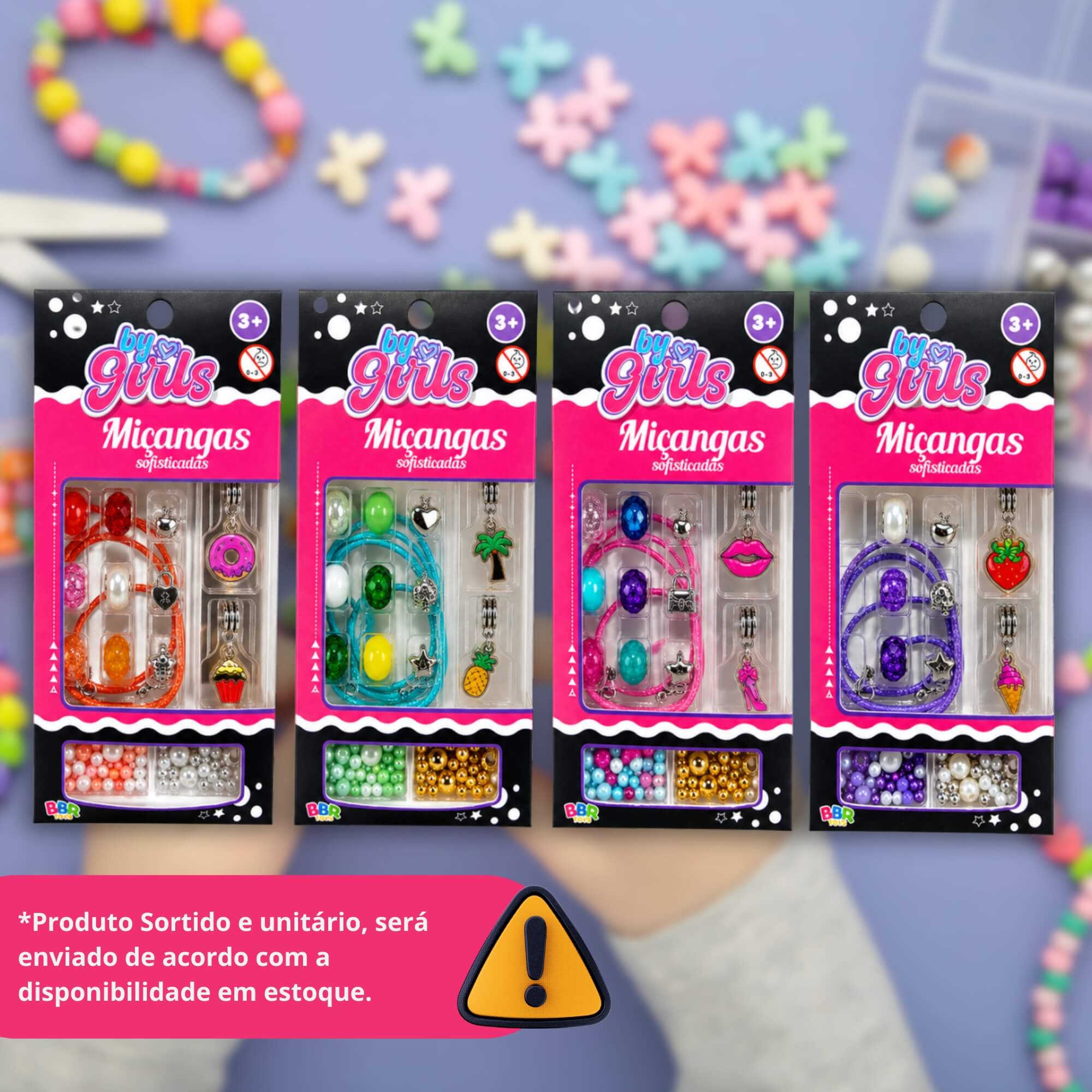 Kit Miçangas Sofisticadas 24 Peças - Sortido e Unitário BBR - R3517