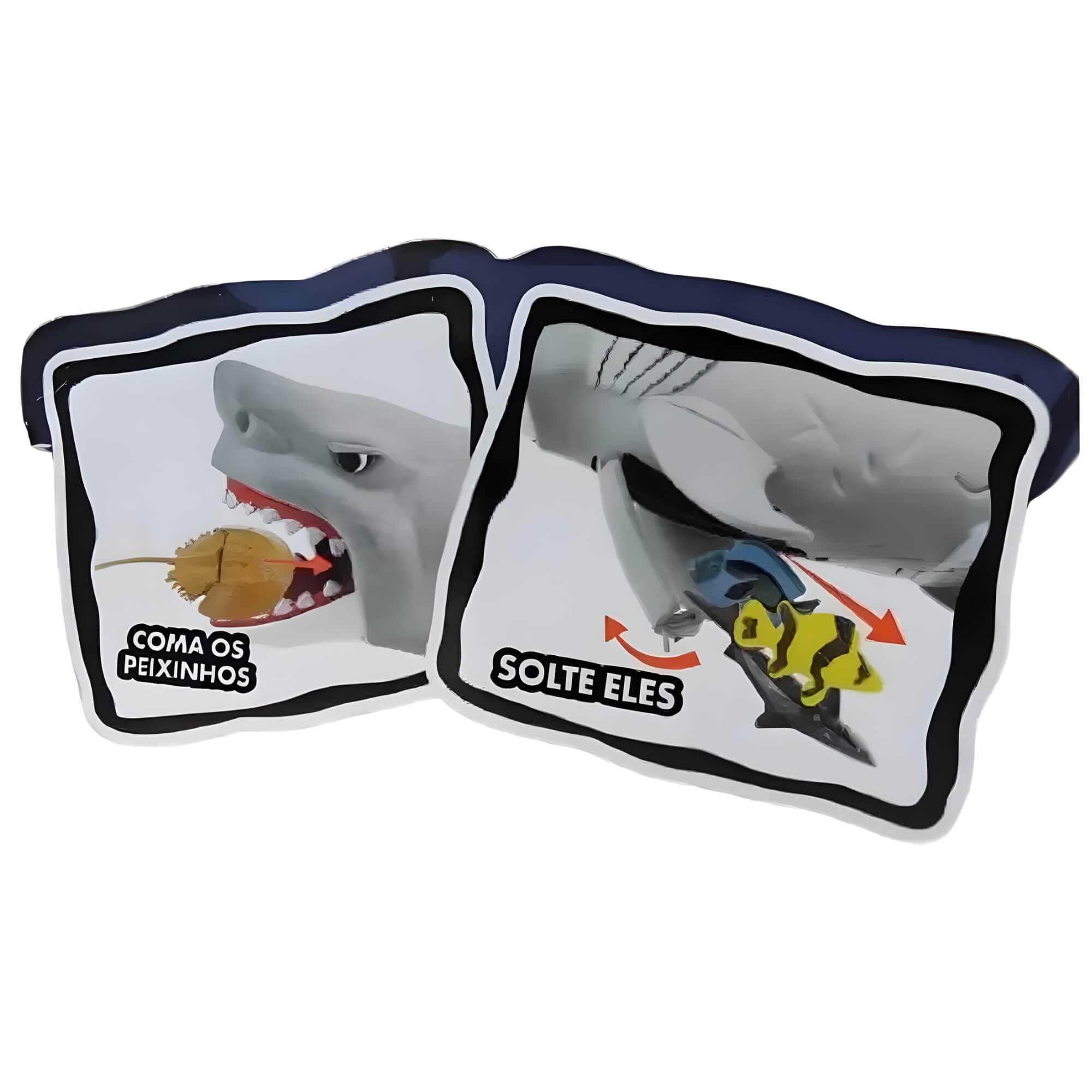 Brinquedo Infantil Tubarão Branco Devorador c/ Som e Acessórios BBR - R3666