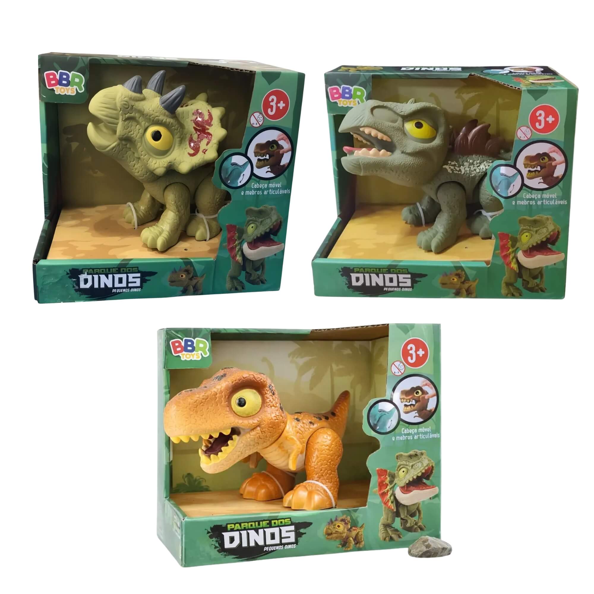 Brinquedo Boneco Dinossauro Feroz (Parque dos Dinos) Sortido e Unitário BBR - R3449