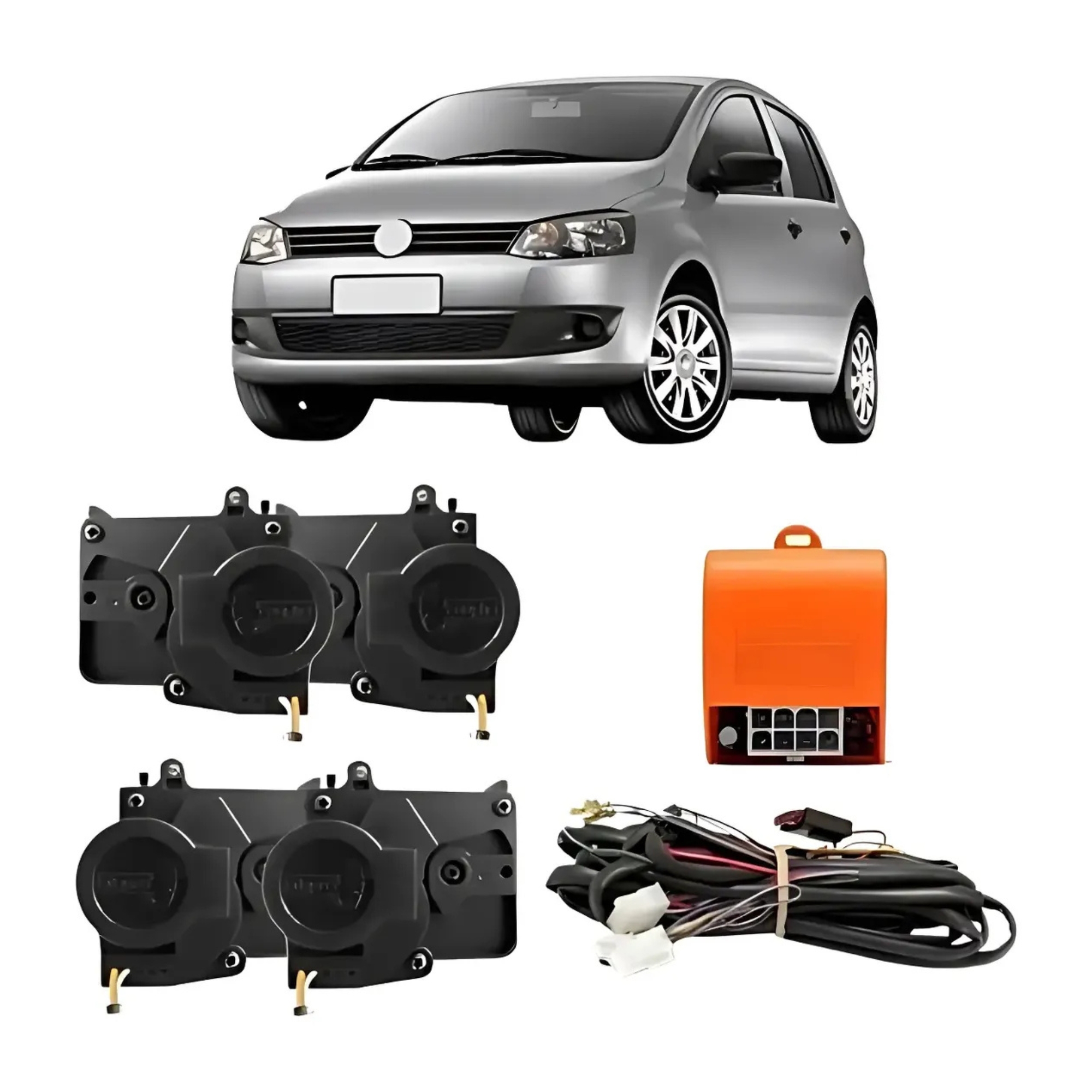 Kit Trava Elétrica VW Fox Gol Parati 2001 em Diante 4p Tragial - KTVW003