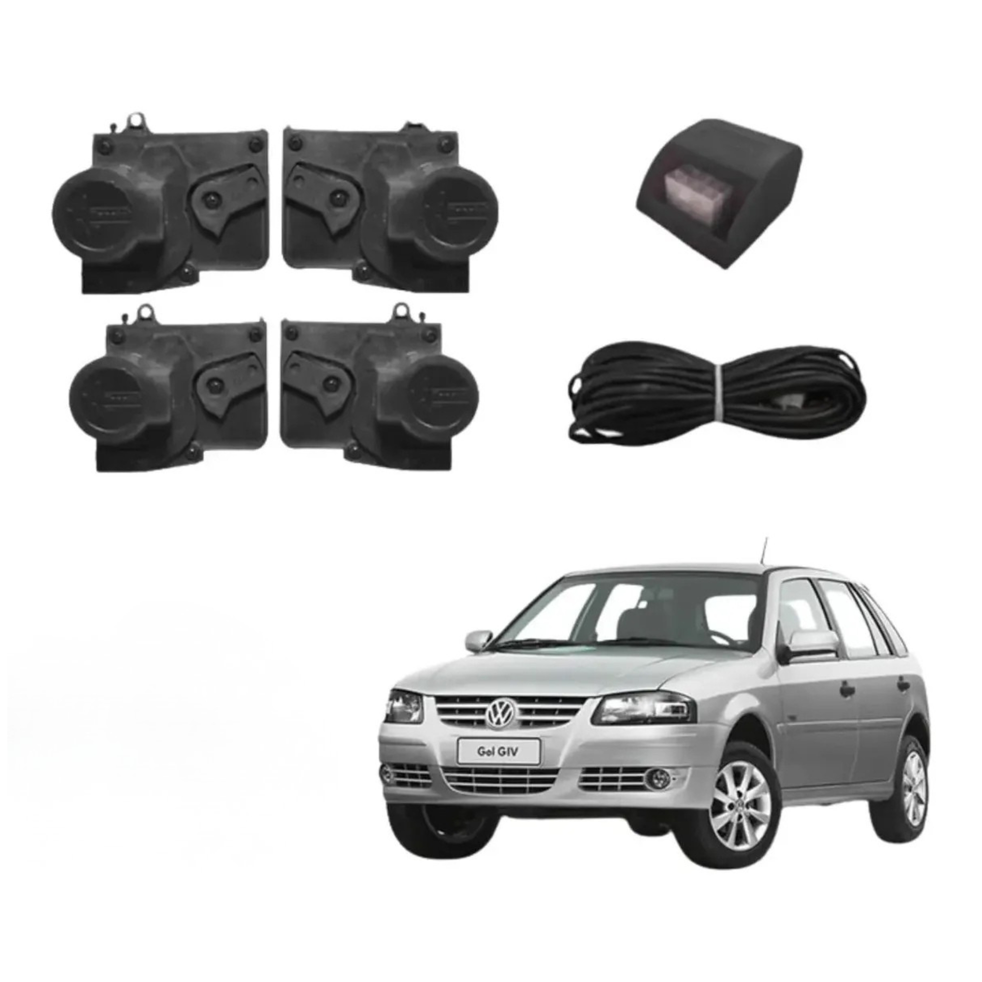 Kit Trava Elétrica VW Fox Gol Parati 2001 em Diante 4p Tragial - KTVW003
