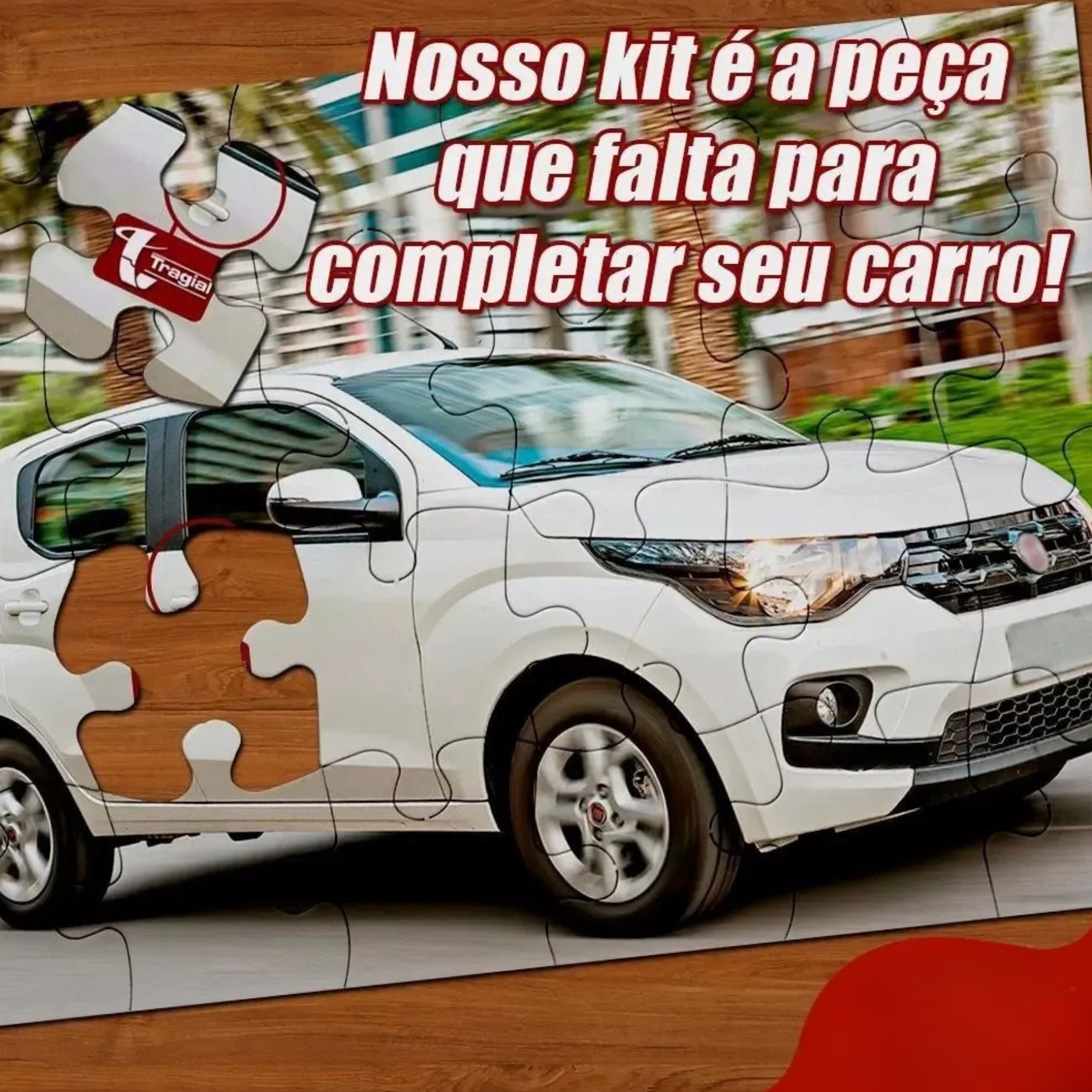 Kit Trava Elétrica Mobi 4 Portas c/ Plug and Play Tragial - KTFT002