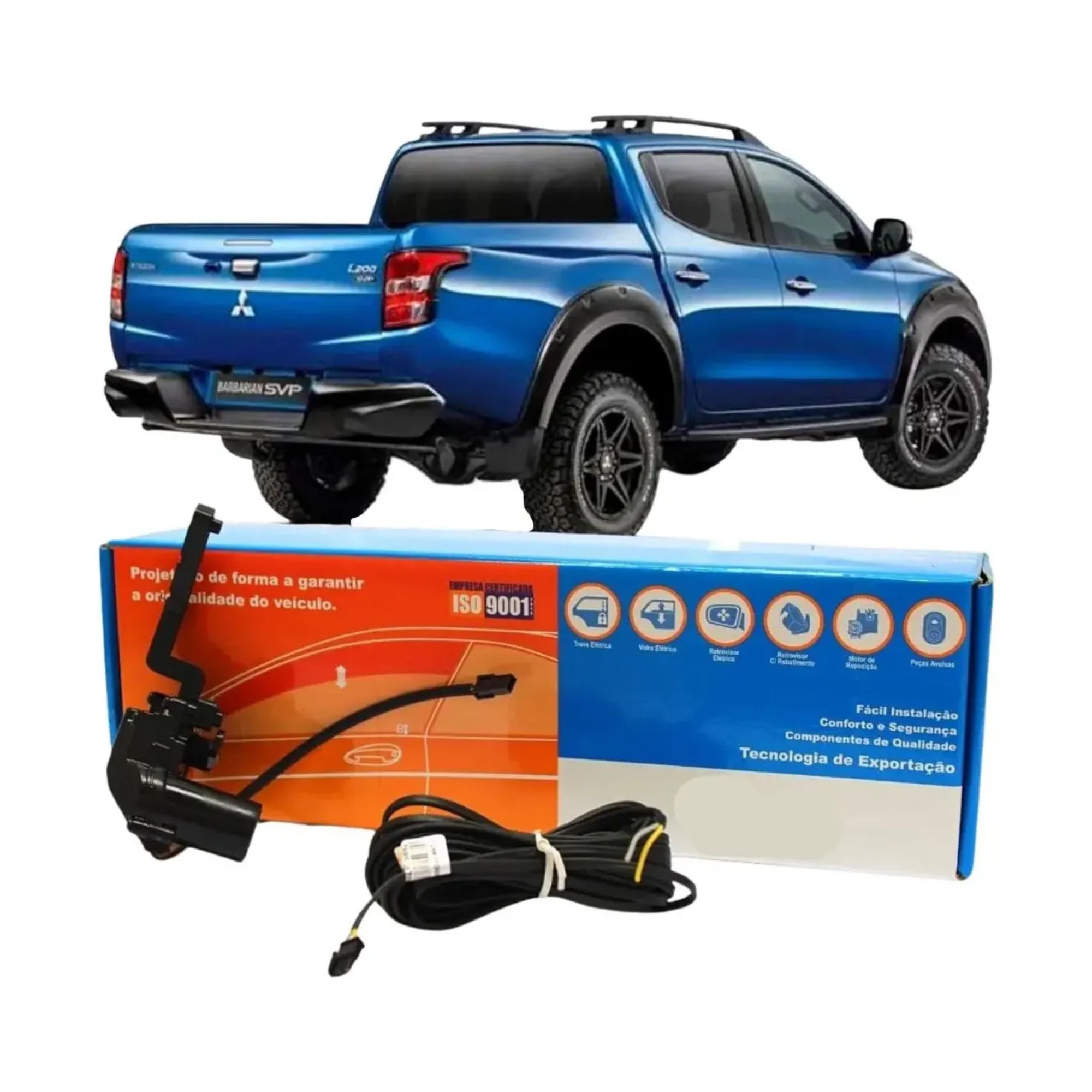 Kit Trava Elétrica Caçamba L200 Triton Outdoor Tampa Traseira Tragial - KTMT003