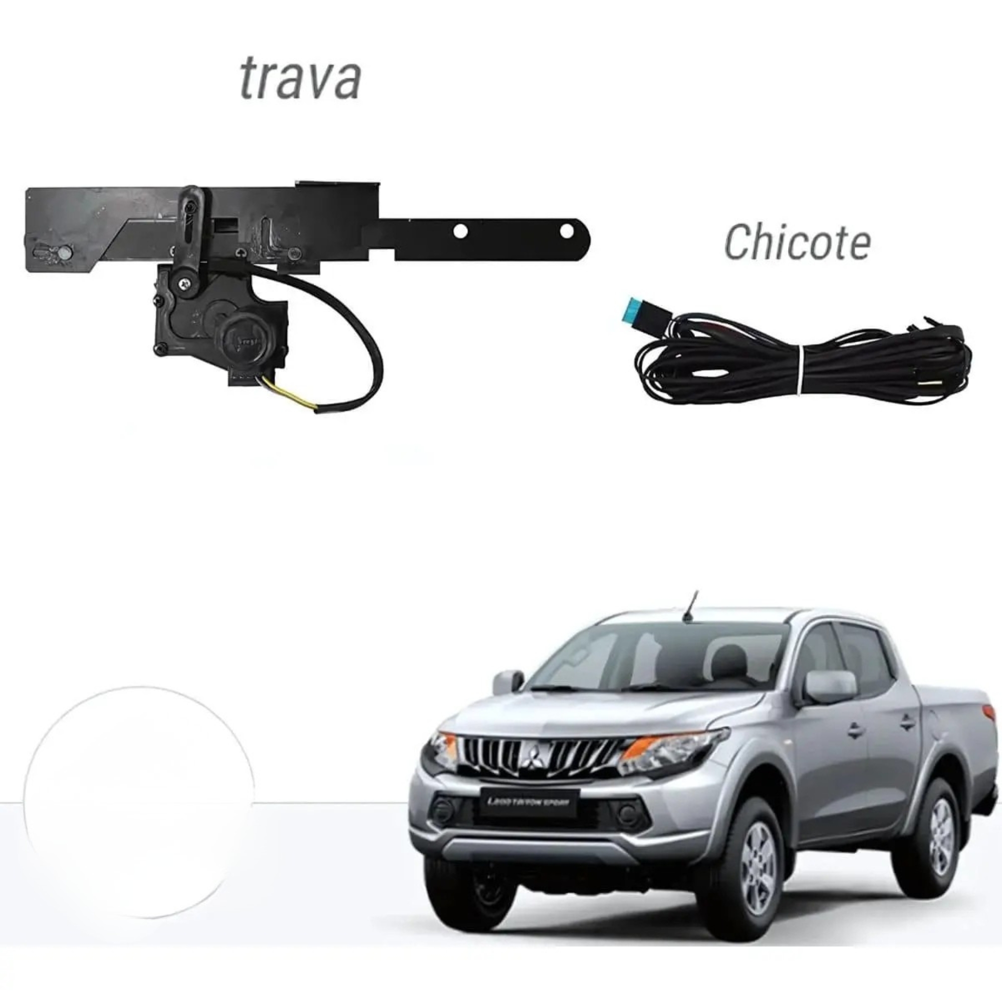 Kit Trava Elétrica Caçamba L200 Triton Outdoor Tampa Traseira Tragial - KTMT003
