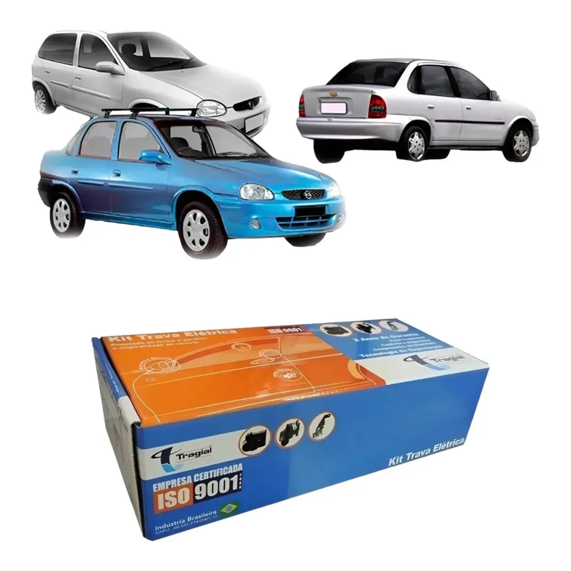 Kit Trava Elétrica GM Corsa Hatch / Sedan 1994 à 2002 Classic 4 Portas Tragial - KTGM005