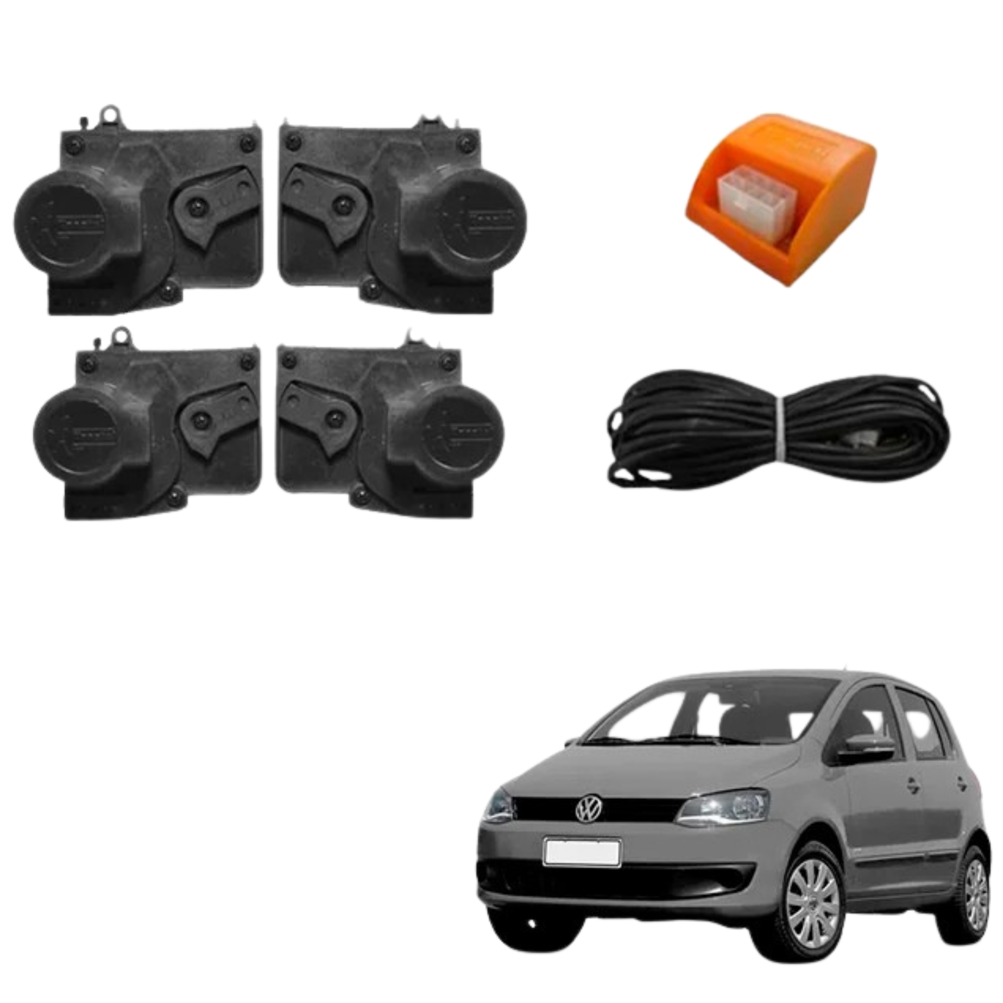 Kit Trava Elétrica Volkswagen Fox / Gol / Parati G4 4 Portas Tragial - KTVW008