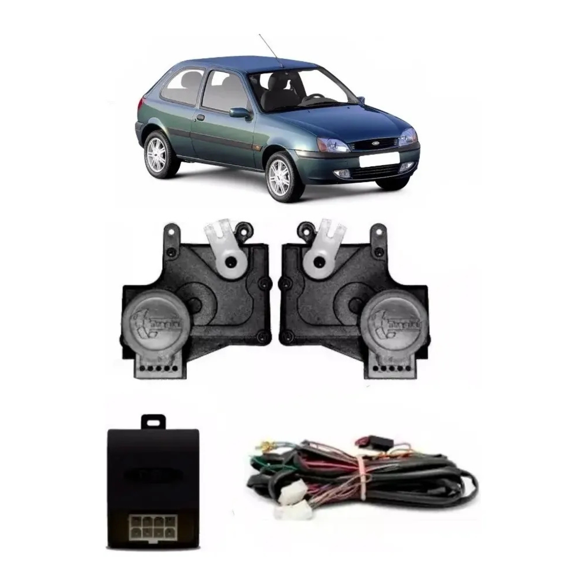 Kit Trava Elétrica Dedicada Courier / Fiesta Até 2002 FD2 Tragial - KTFD002