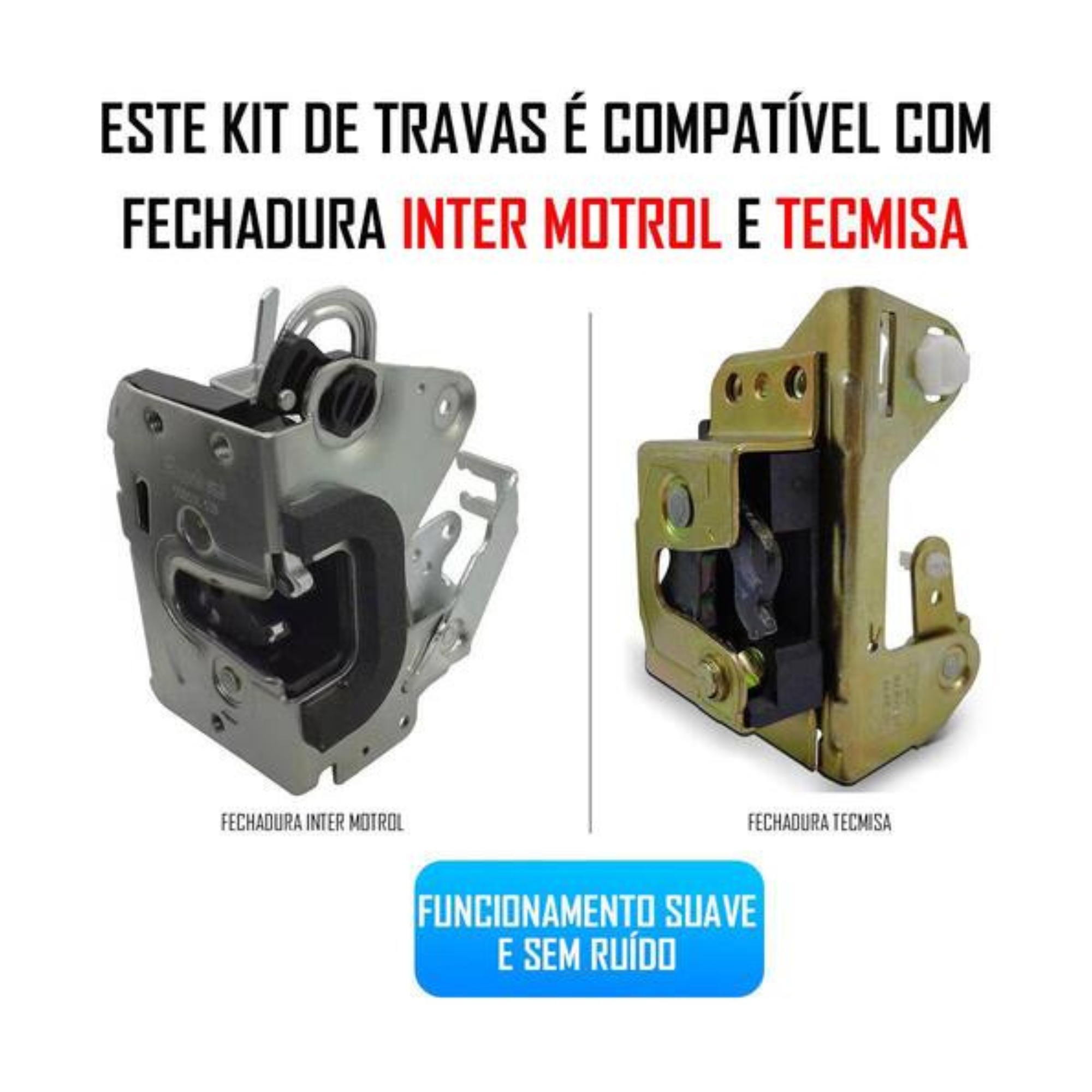 Kit Trava Elétrica Gol Saveiro Parati G2 G3 G4 e Fox 2P Inter Motrol e Tecmisa Tragial - VWMN040