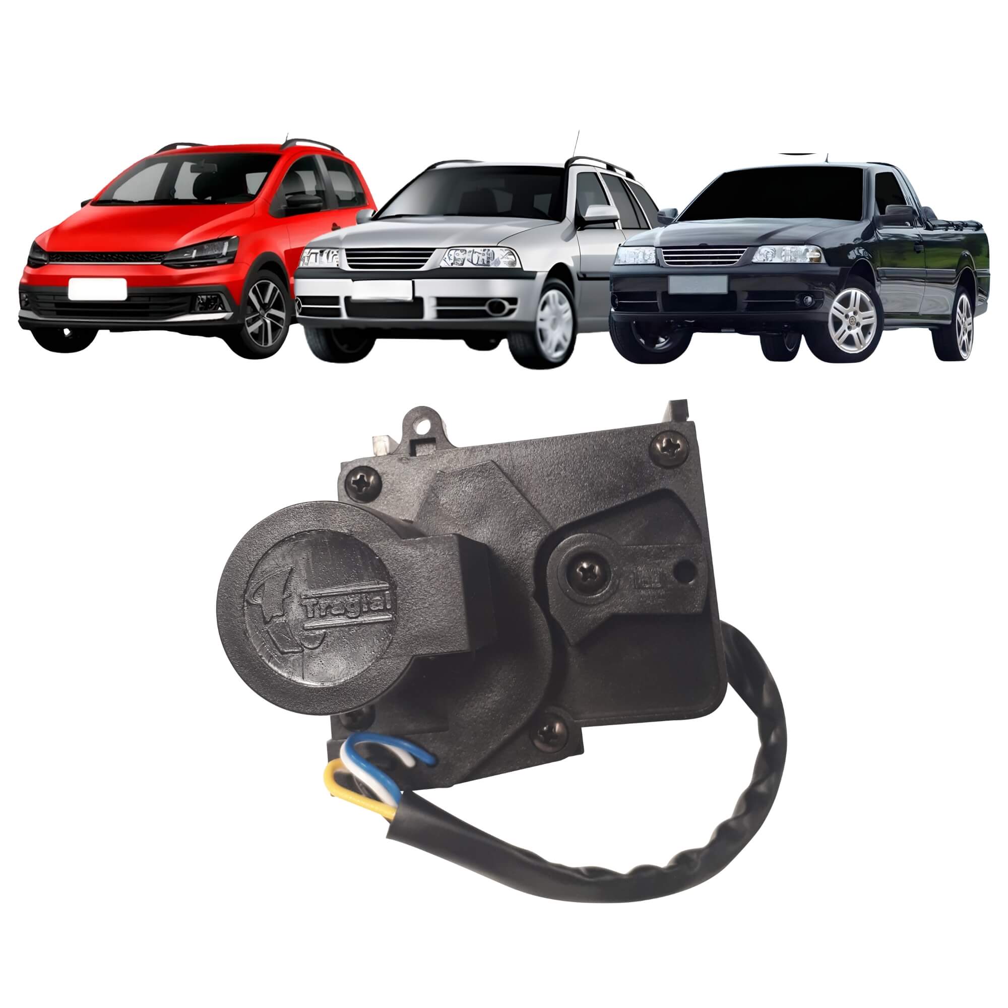 Motor de Trava Elétrica Fox Gol Parati Dianteiro (Lado Esquerdo) Tragial - VW5E002
