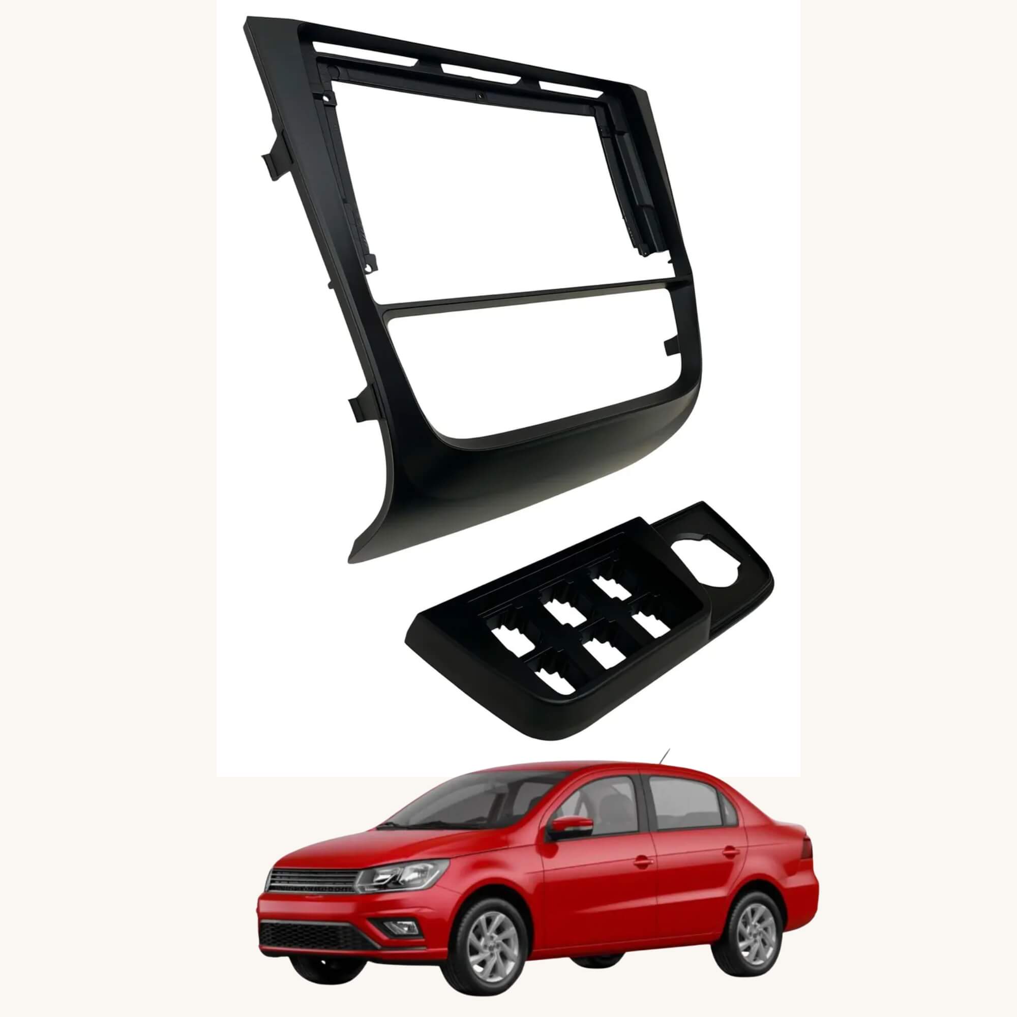 COMP Kit Multimídia 2 Din MP5 9" HT-9000 Touch Bluethooth + Câmera de Ré + Moldura H-Tech