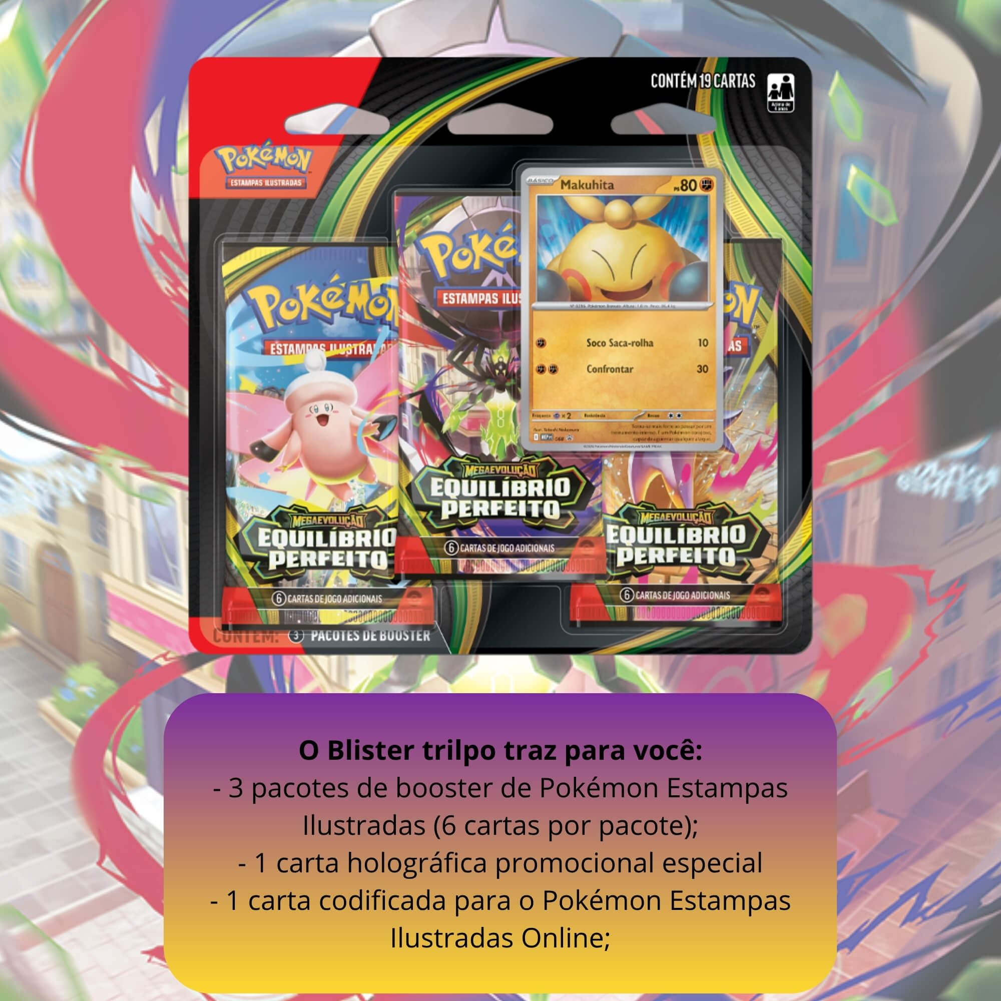 Pokemon Blister Triplo ME03 Equilíbrio Perfeito Copag - 36859