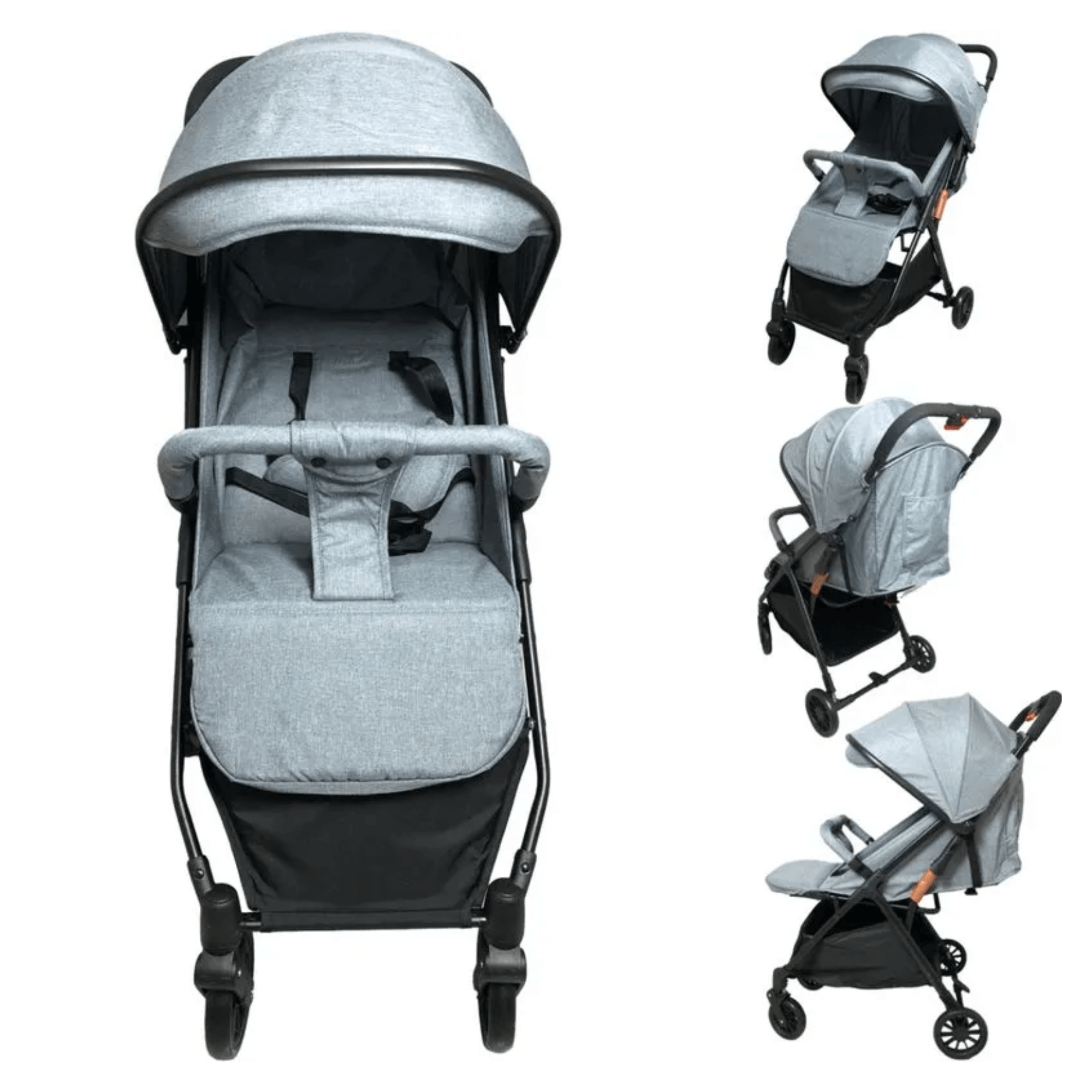 Carrinho de Passeio Cinza até 15kg c/ Rodas removíveis Zippy Toys - 10443
