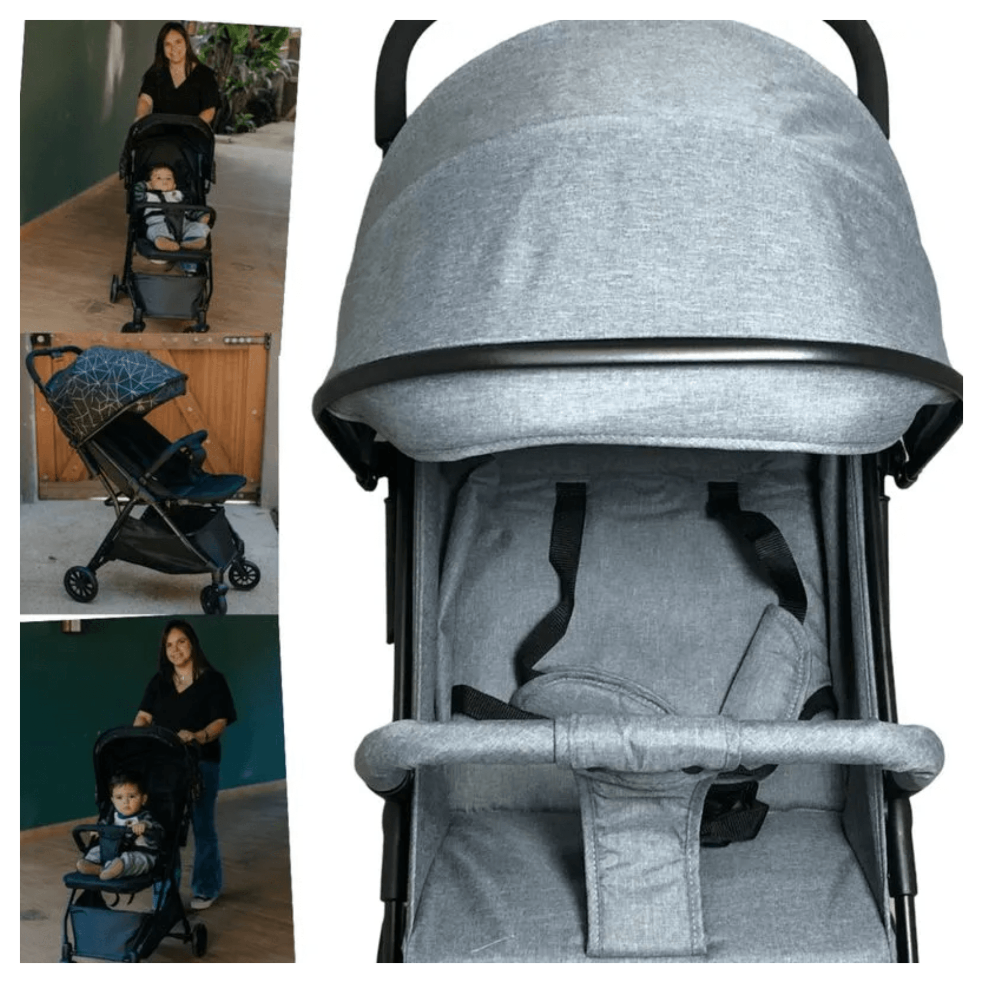 Carrinho de Passeio Cinza até 15kg c/ Rodas removíveis Zippy Toys - 10443