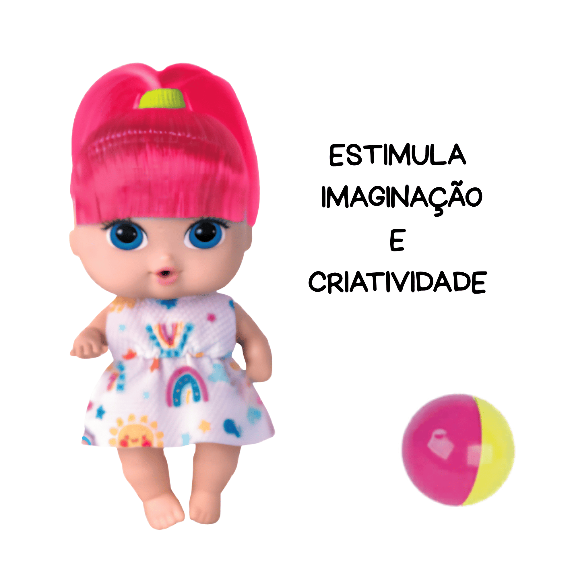 Boneca Tutti Frutti Unicórnio Cabelo Rosa Super Toys - 667