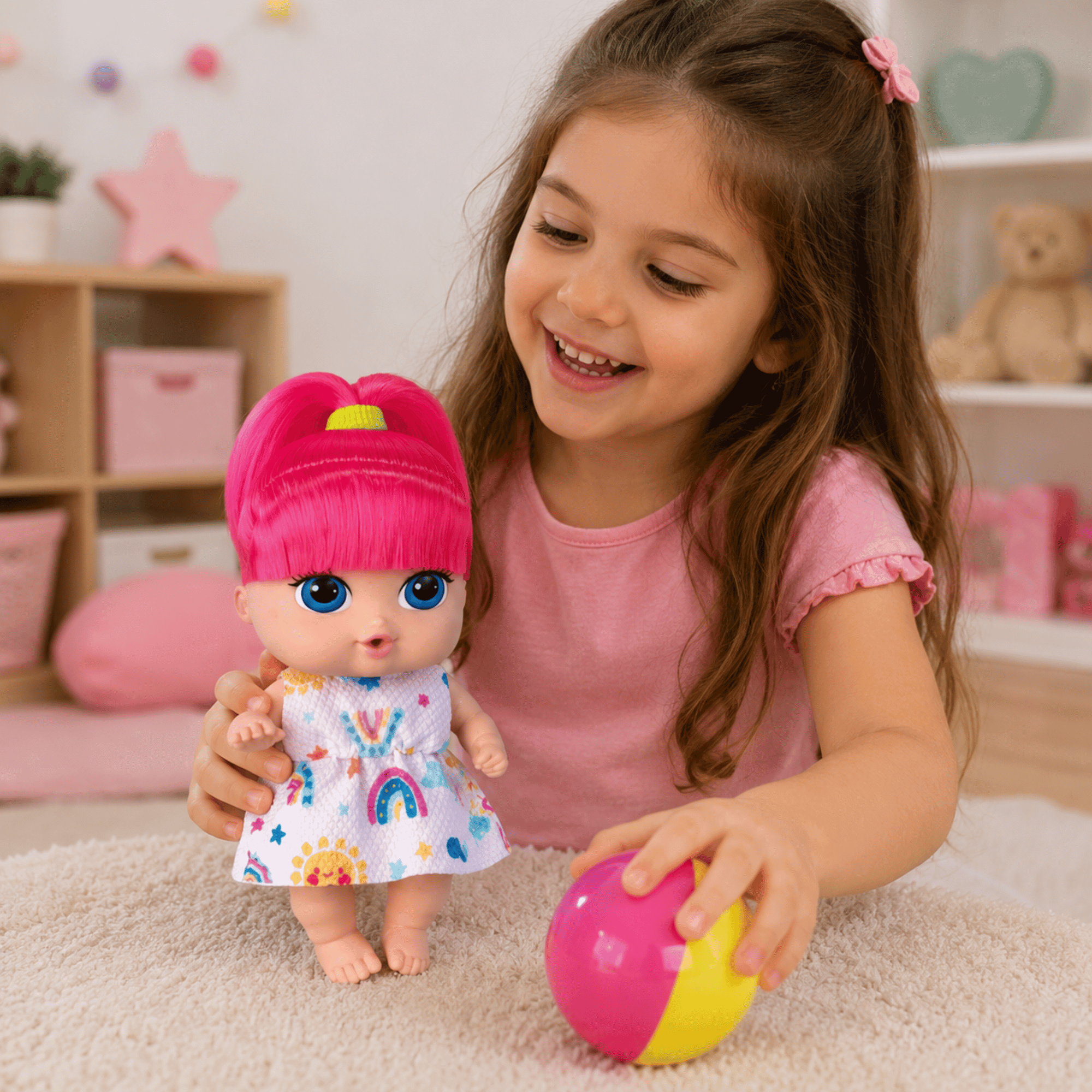 Boneca Tutti Frutti Unicórnio Cabelo Rosa Super Toys - 667