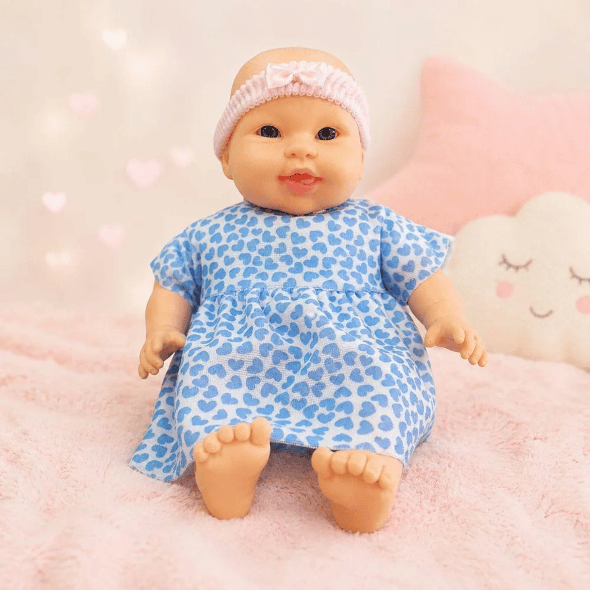 Boneca Nenequinha Baby Vestido Azul Super Toys - 674