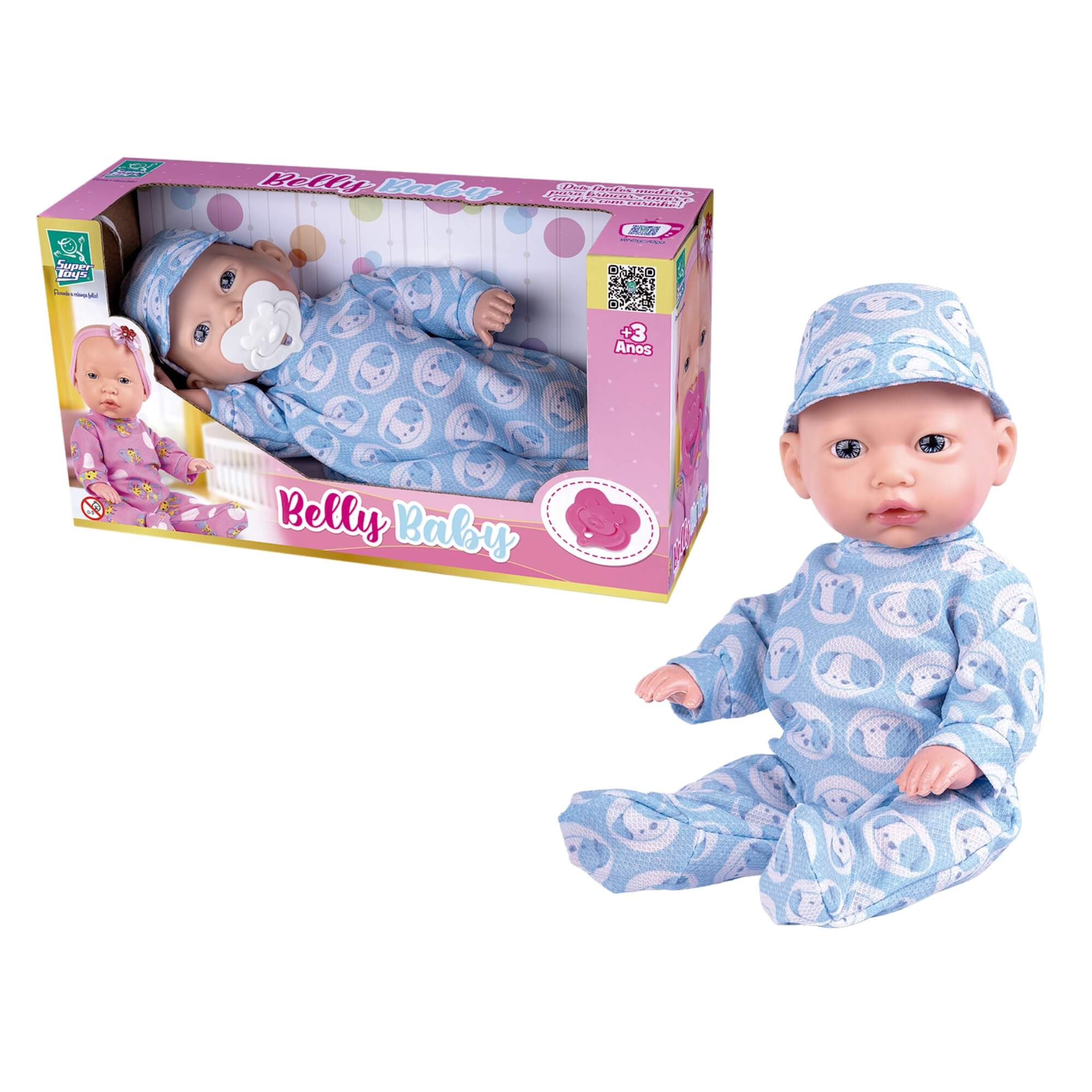 Boneco Bely Baby Menino Super Toys - 648