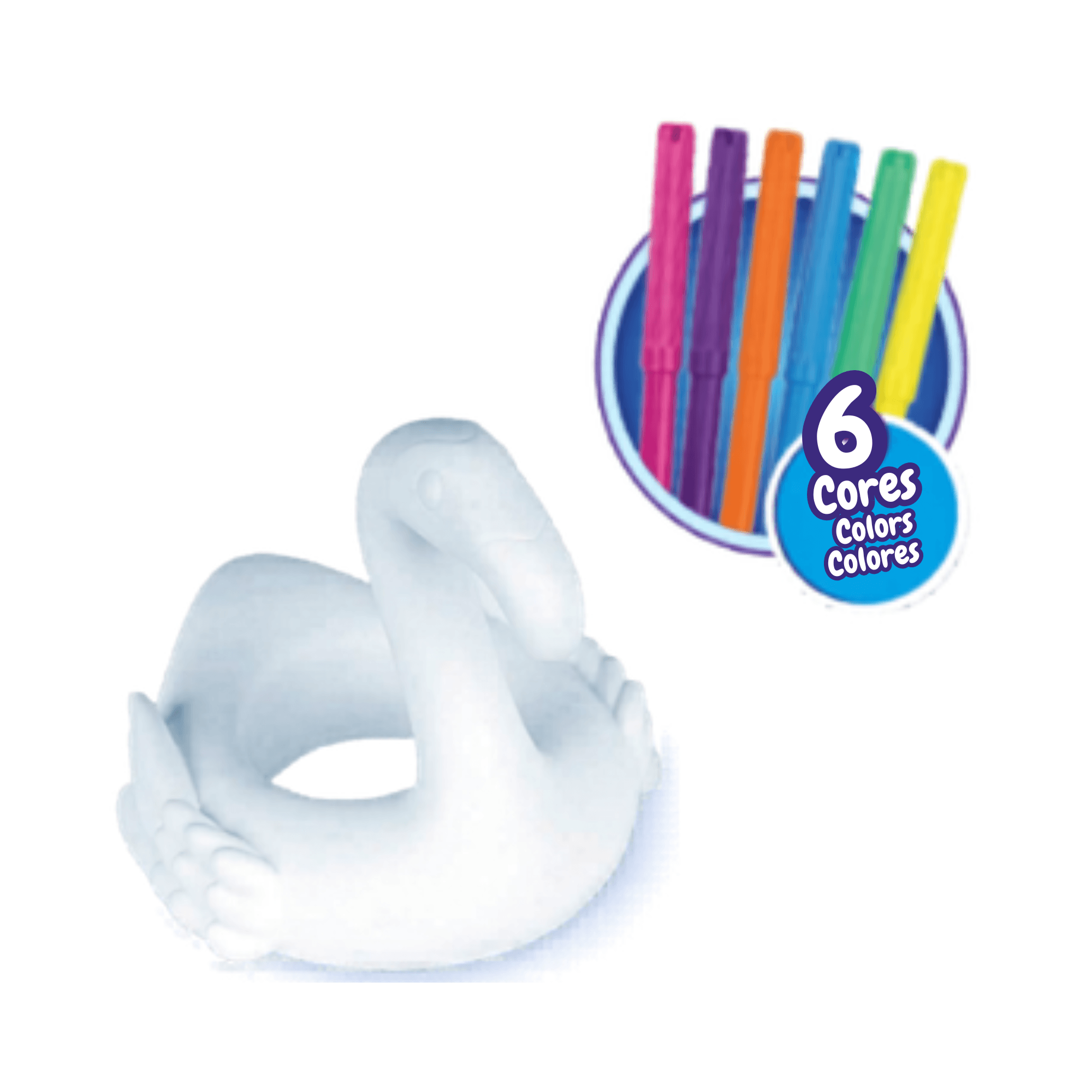 Brinquedo Mundo Colorido Boia Pintura Flamingo Super Toys - 651