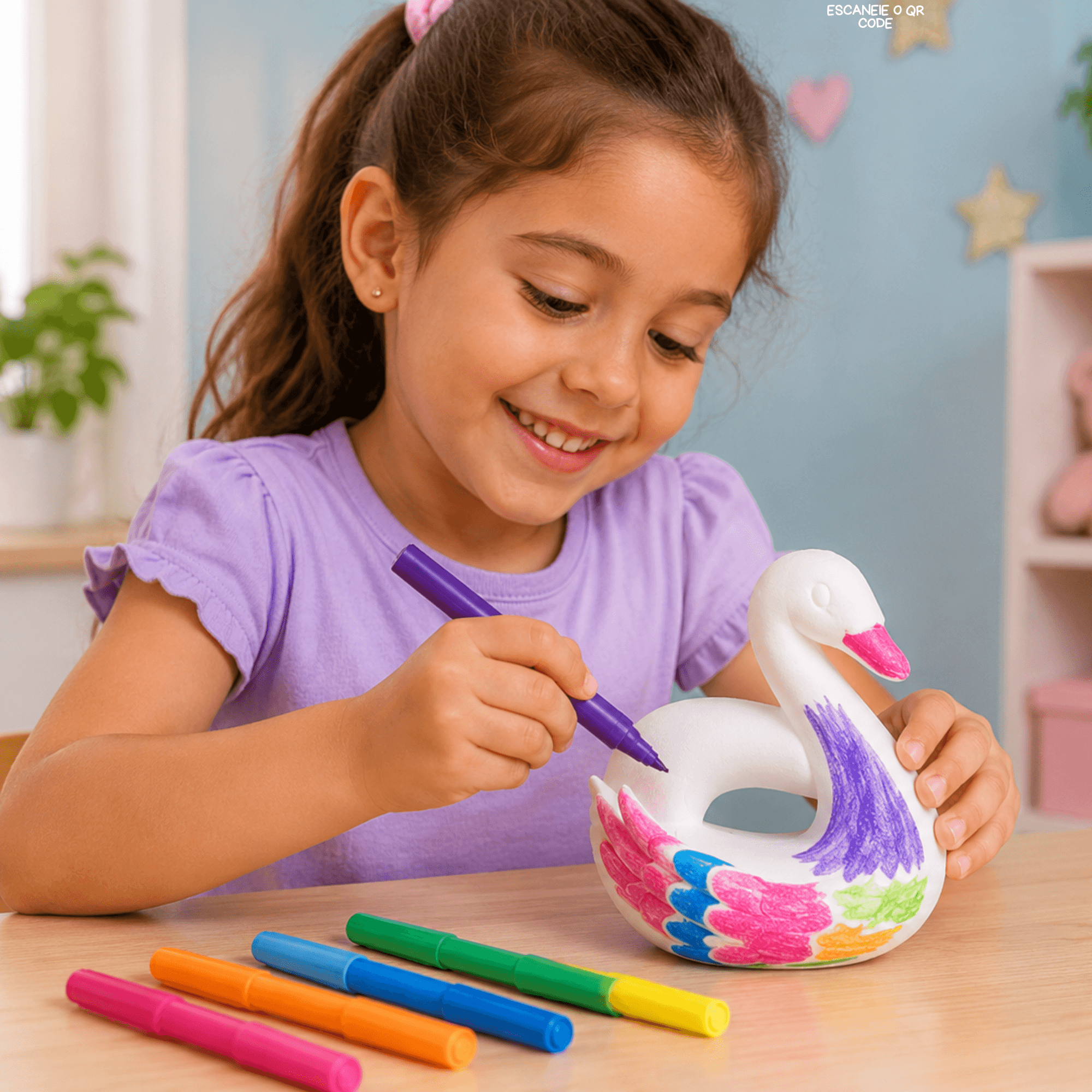 Brinquedo Mundo Colorido Boia Pintura Flamingo Super Toys - 651