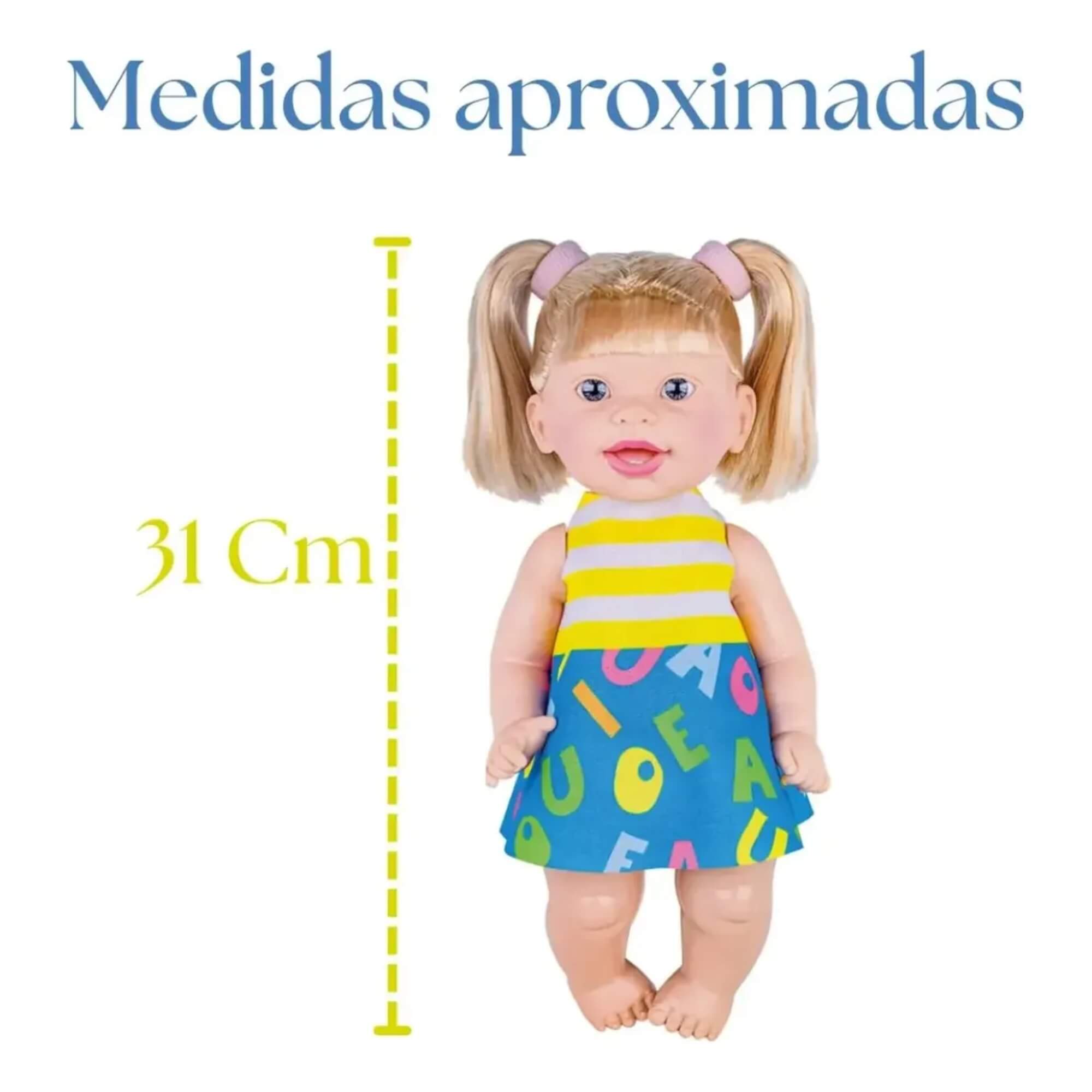 Boneca Malu Conhecendo Vogais com Massinha Super Toys - 655