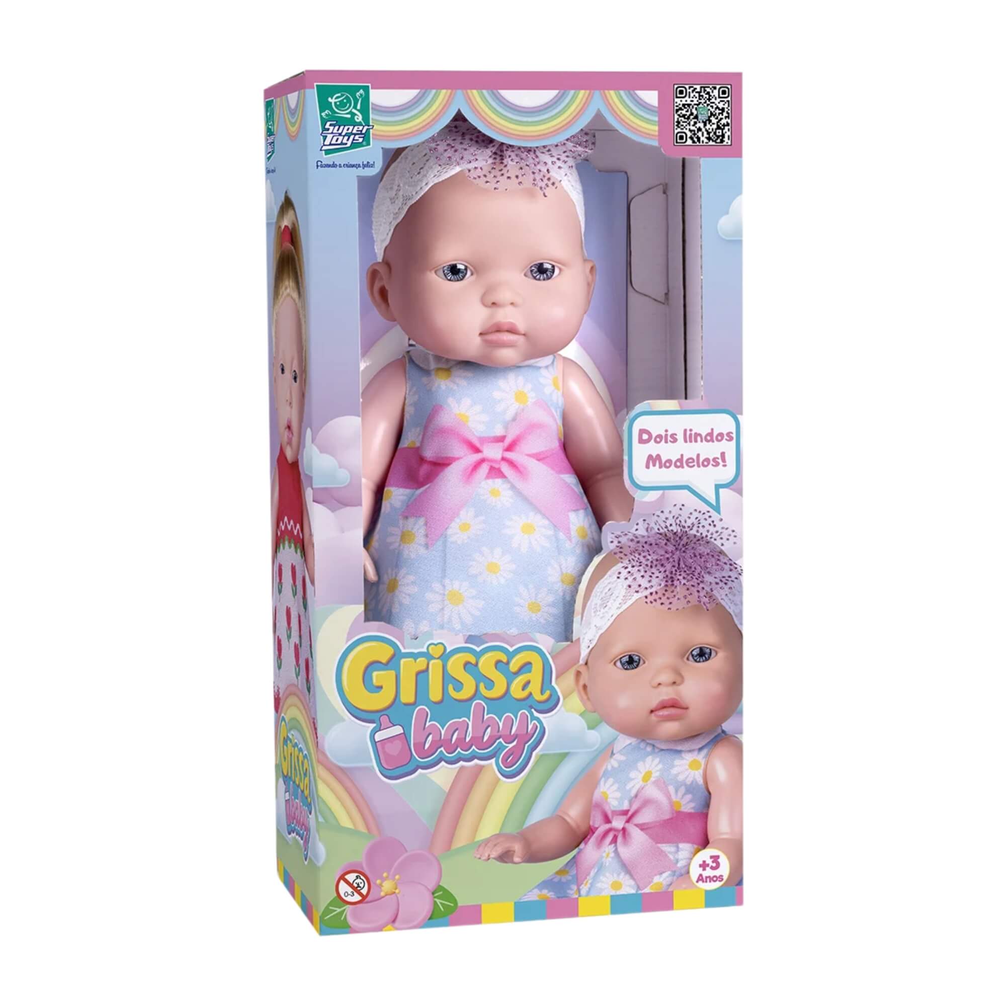 Boneca Grissa Baby com Tiara Super Toys - 657