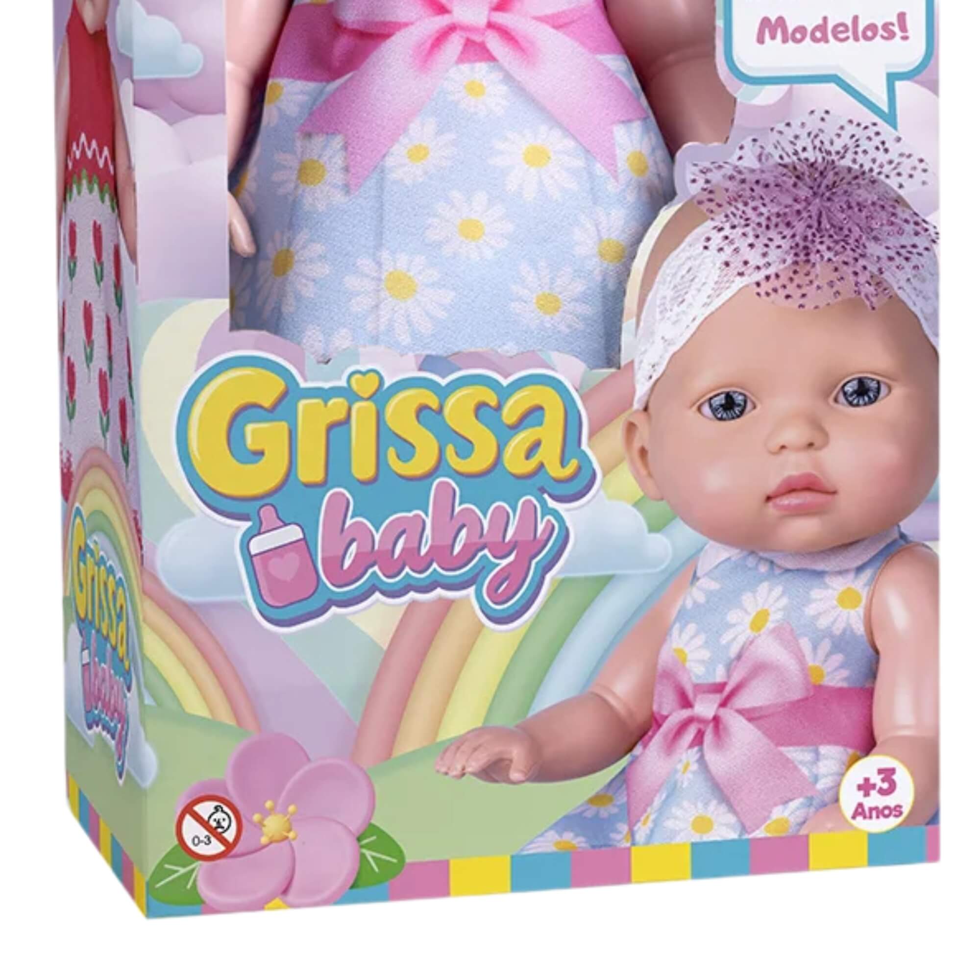 Boneca Grissa Baby com Tiara Super Toys - 657