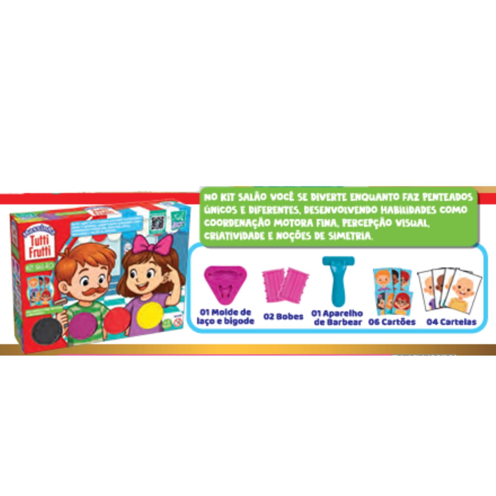 Brinquedo Massinha Tutti Frutti Kit Salão Super Toys - 663