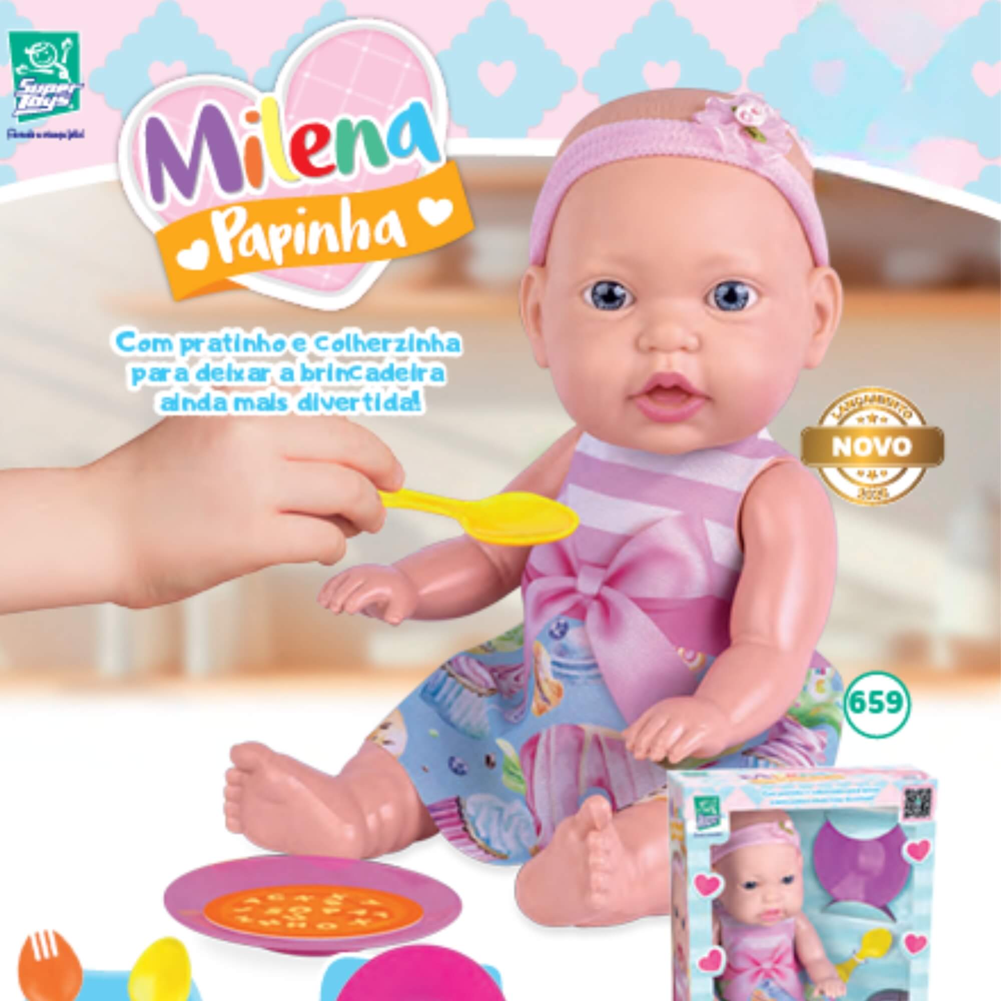 Boneca Milena Papinha Super Toys - 659