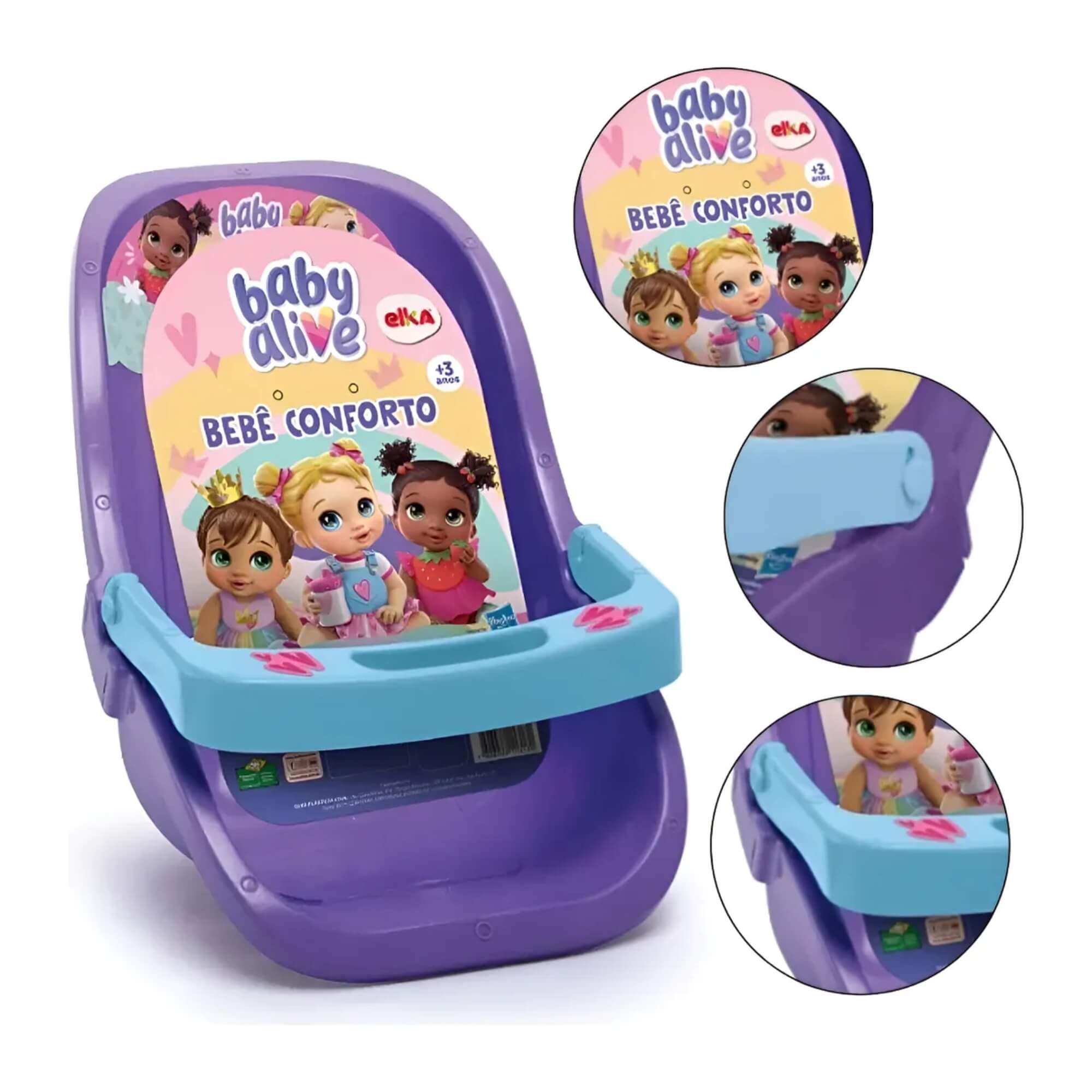 COMP Kit Brinquedo Infantil Baby Alive - Bebê Conforto + Bolsinha com Acessórios