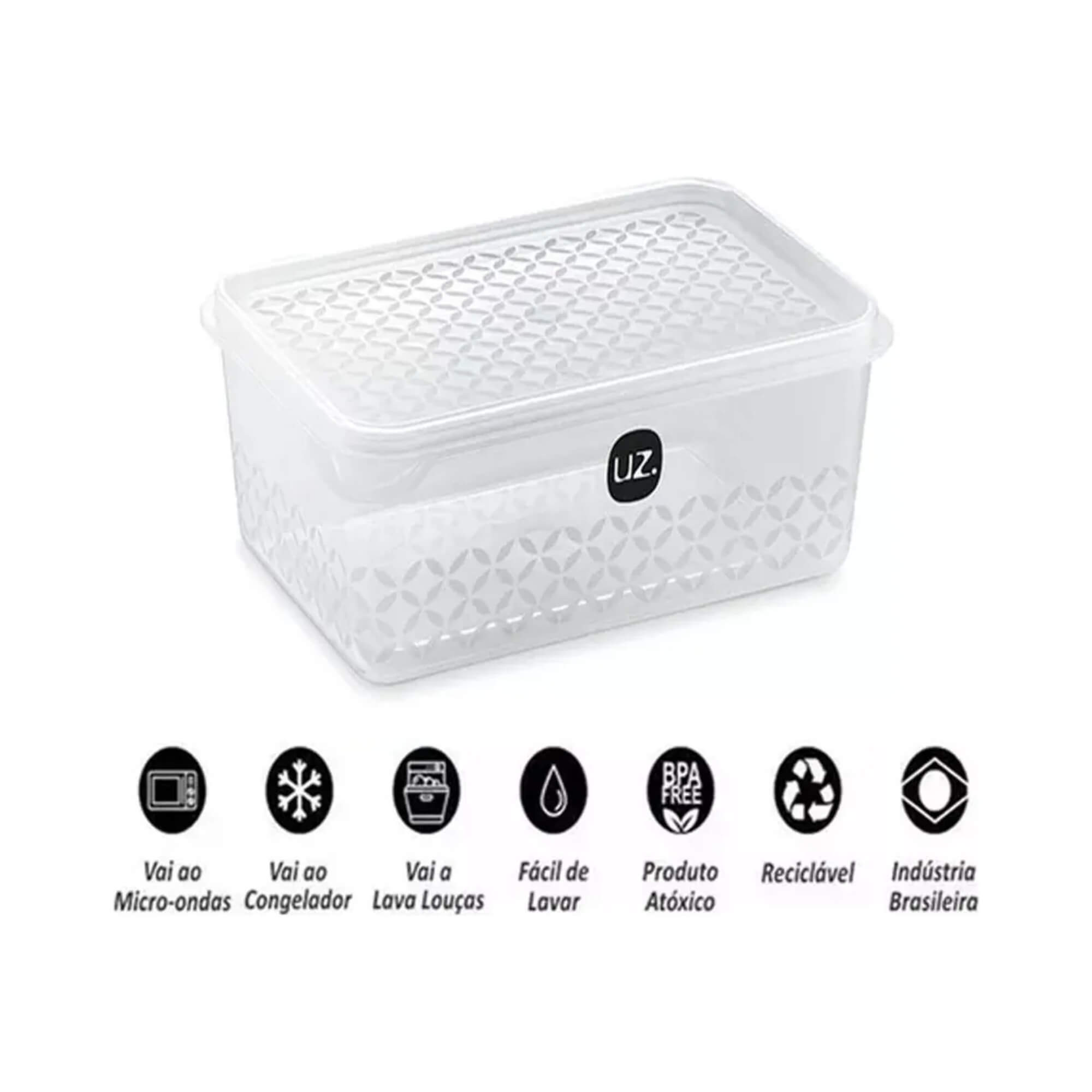 COMP Kit 2 Potes Multiuso 3L Transparente de Plástico