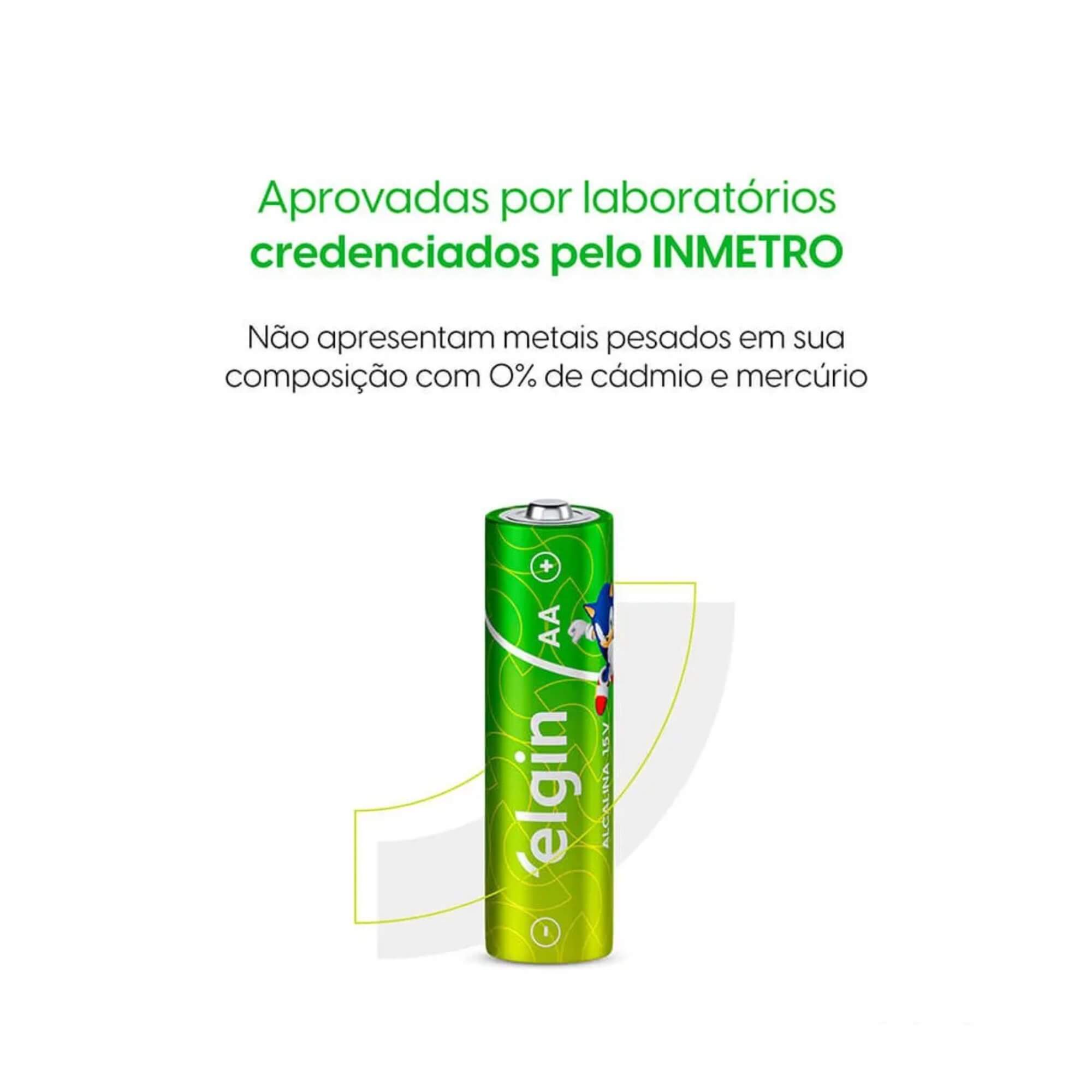 Pilha Alcalina AA - Blister com 2 Unidades Comum Elgin - 000000082152