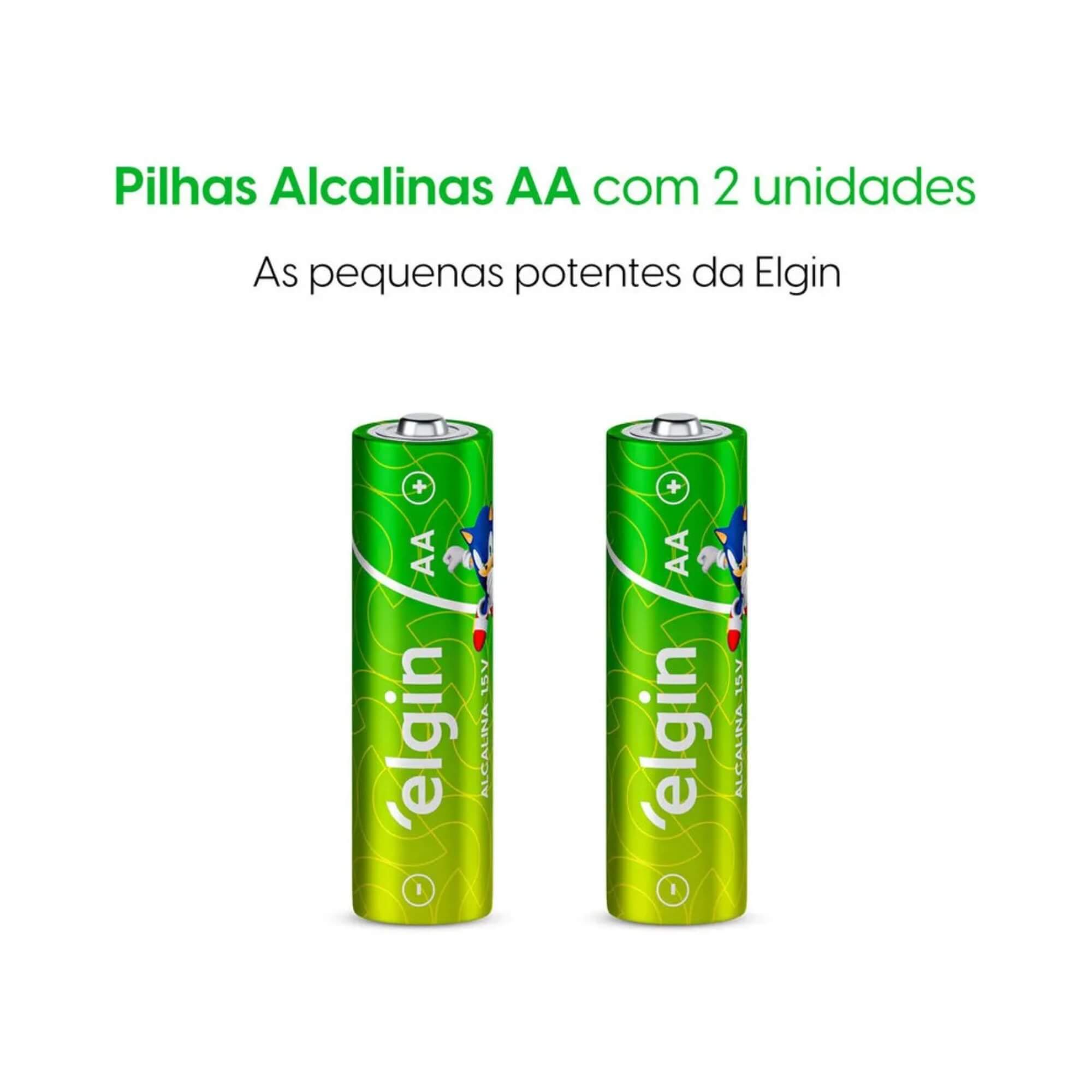 Pilha Alcalina AA - Blister com 2 Unidades Comum Elgin - 000000082152