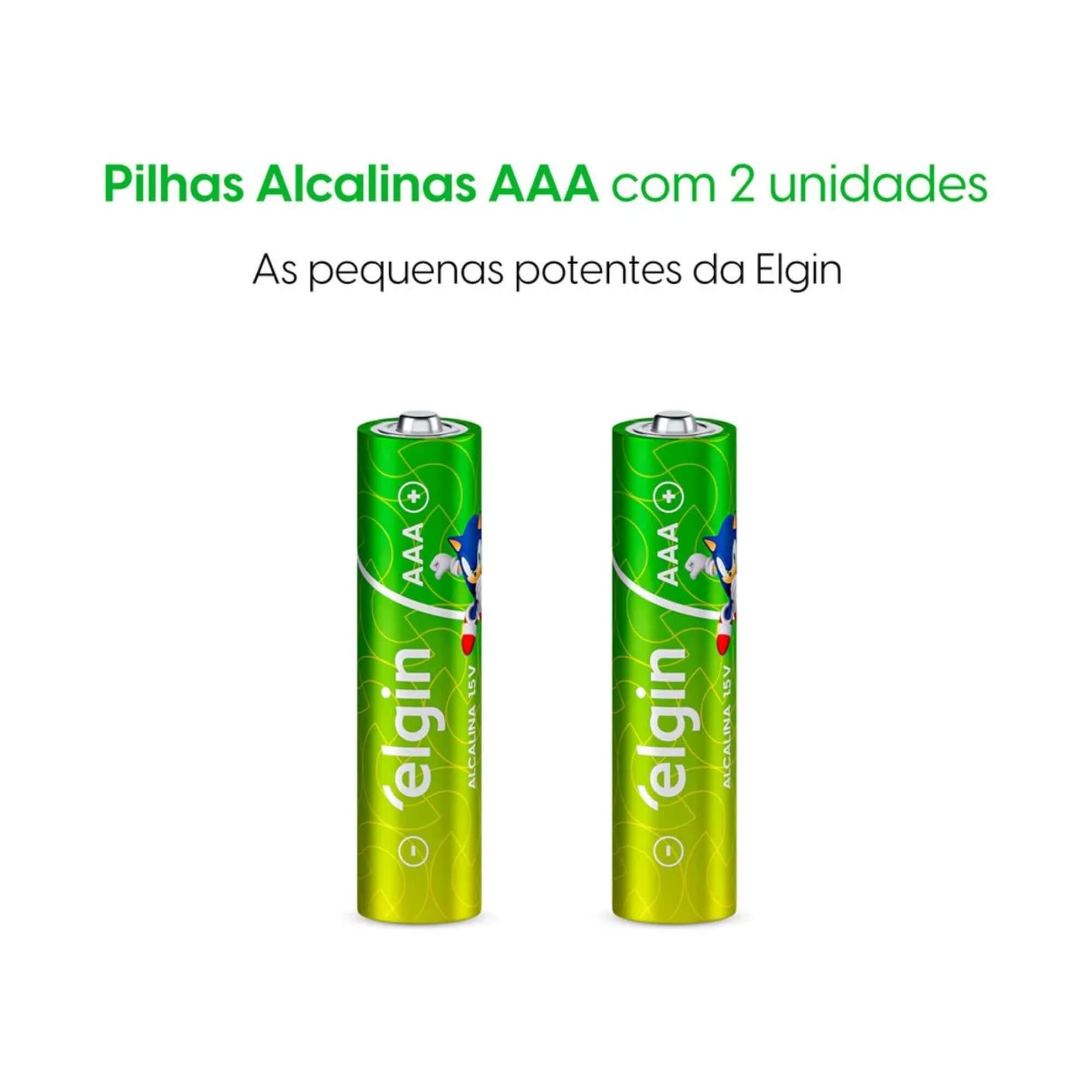 Pilha Alcalina AAA - Blister com 2 Unidades Palito Elgin - 000000082154