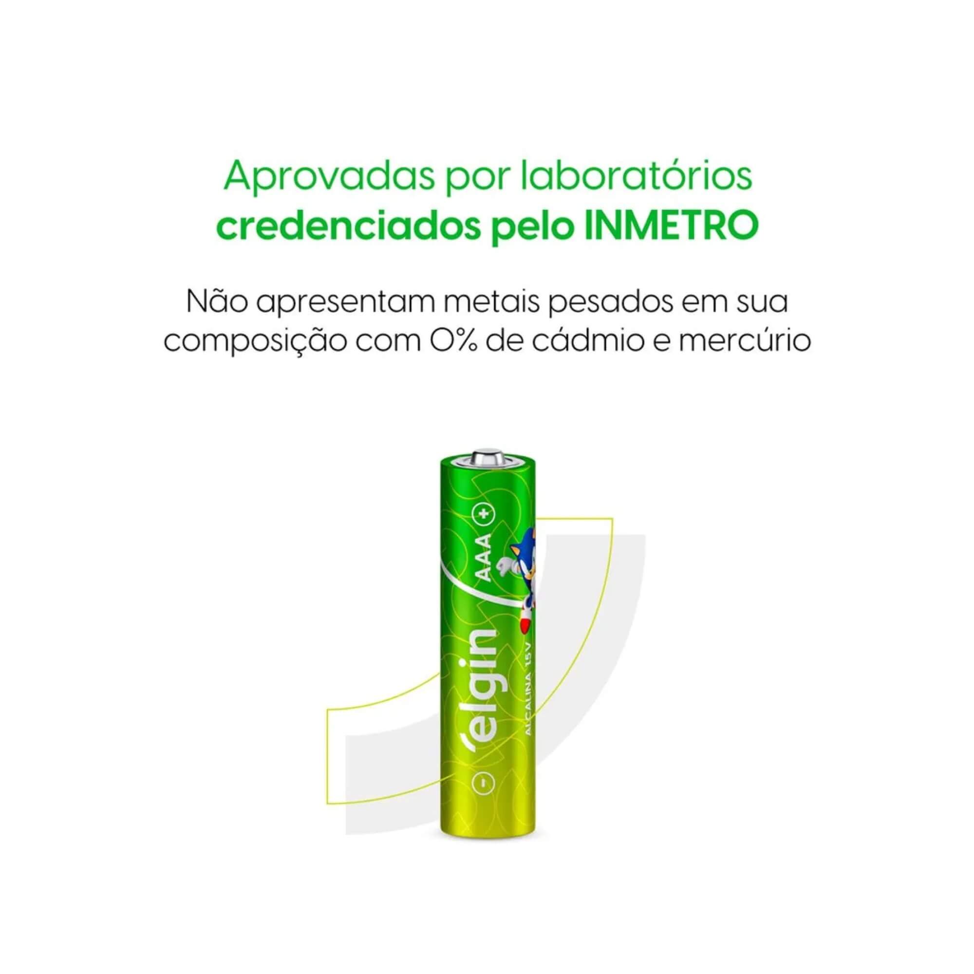 Pilha Alcalina AAA - Blister com 2 Unidades Palito Elgin - 000000082154