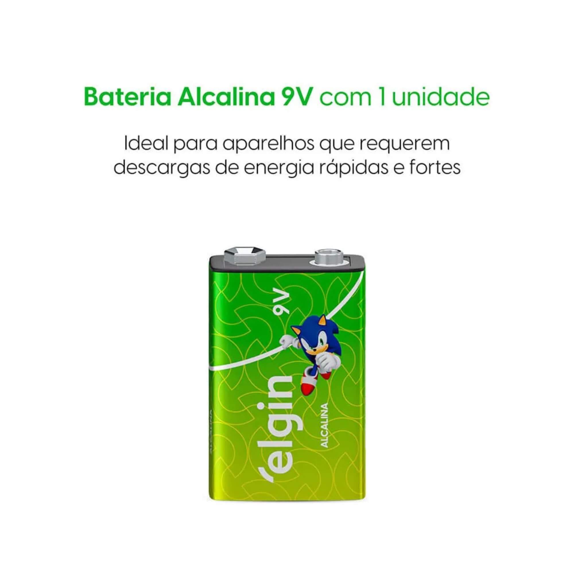 Bateria Alcalina 9V - Blister com 1 Unidade Elgin - 000000082158
