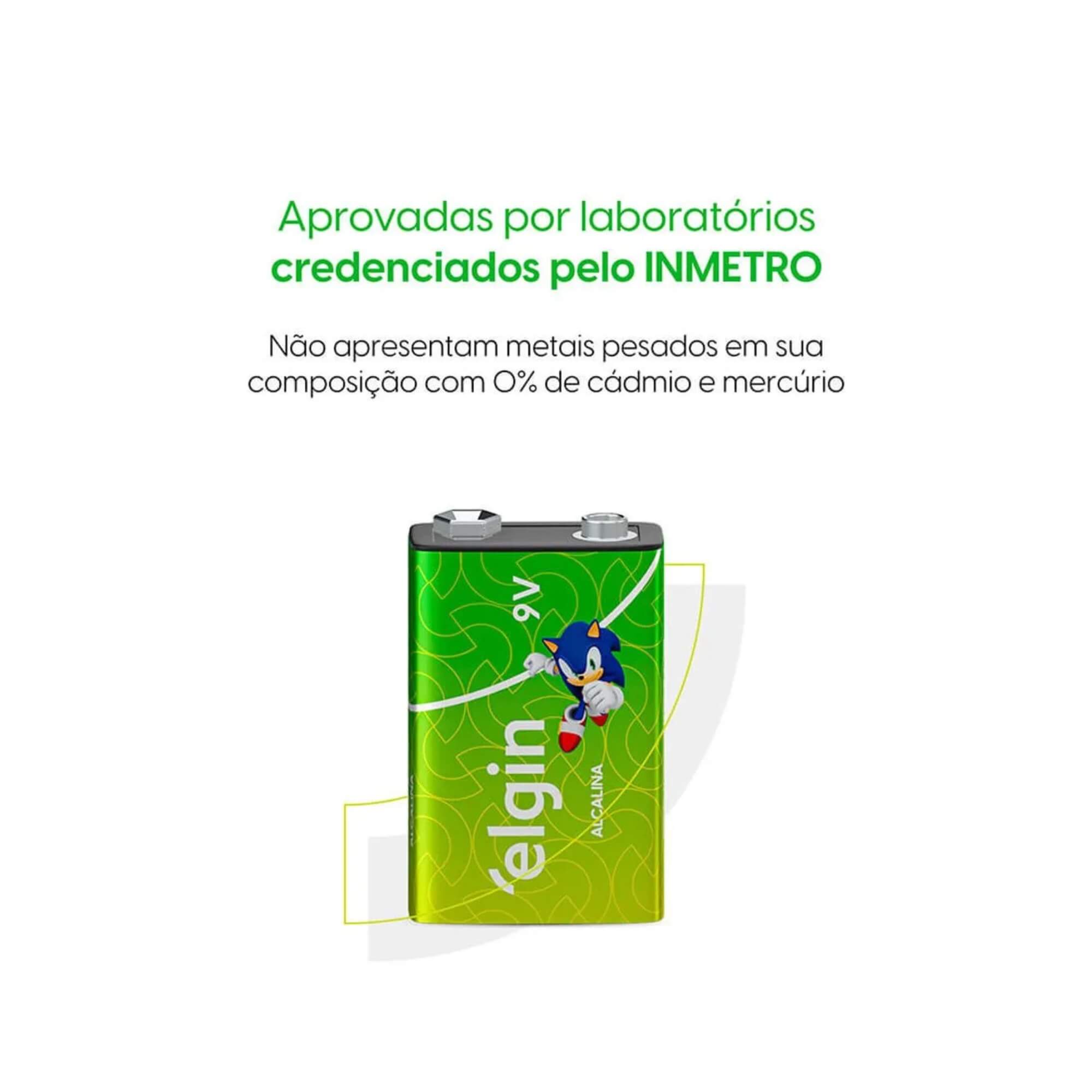 Bateria Alcalina 9V - Blister com 1 Unidade Elgin - 000000082158