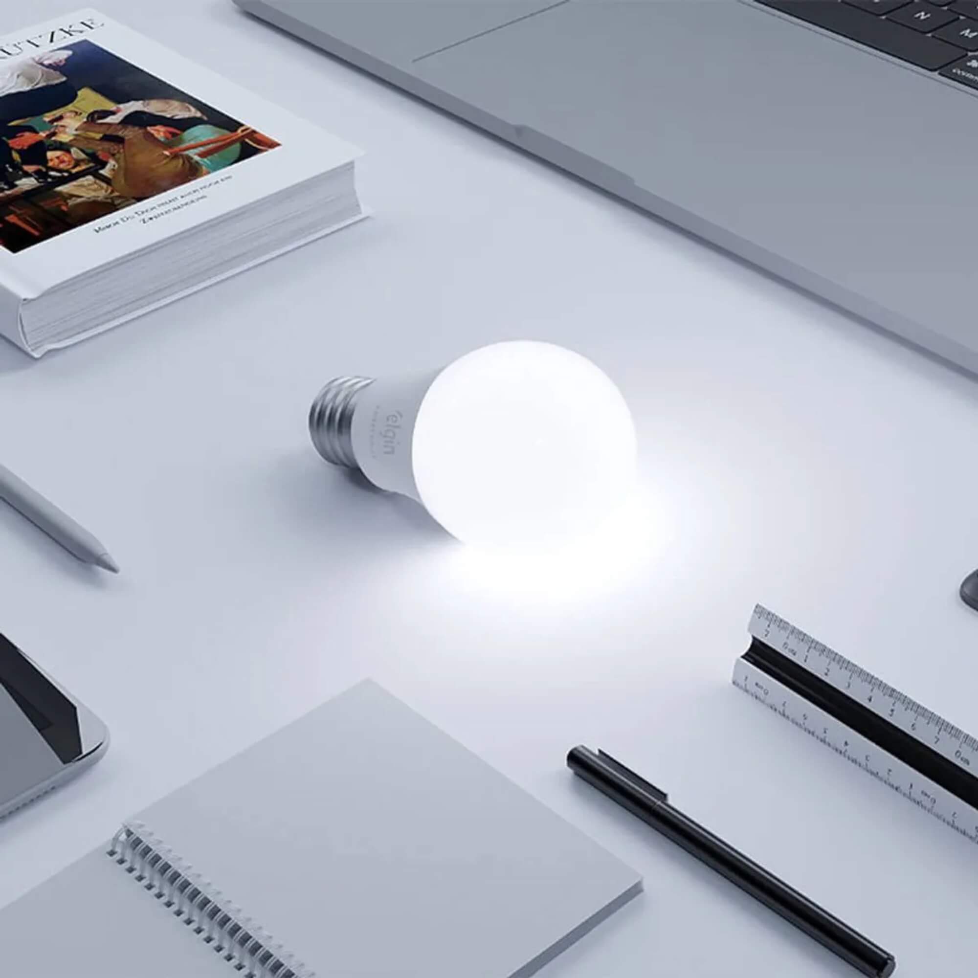 Lâmpada Smart Led A60 10W Compatível com Alexa e Google Home Bivolt Elgin - 48BLEDWIFI00