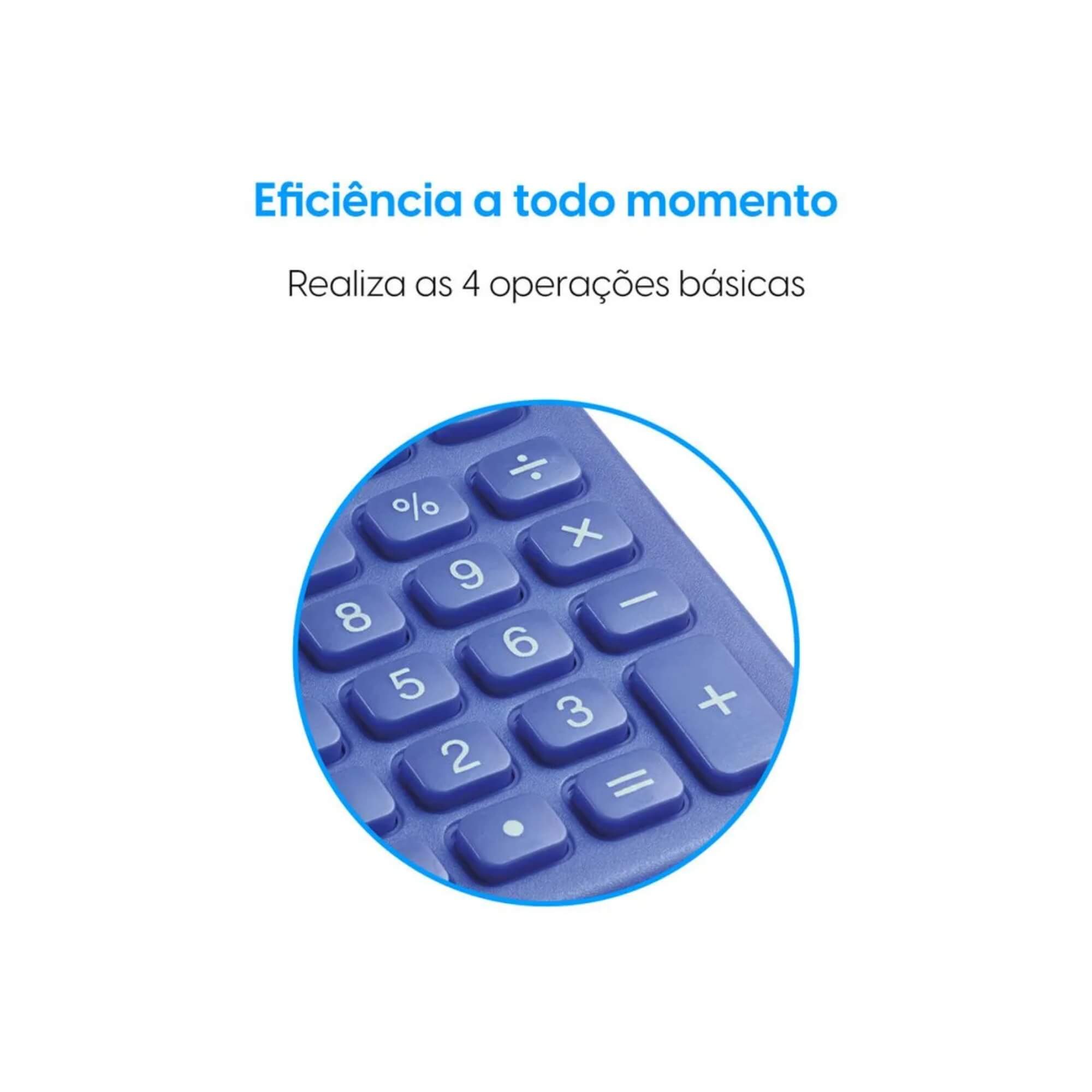Calculadora de Bolso - 8 Dígitos Desligamento Automático Azul Elgin - 42CB1485A000