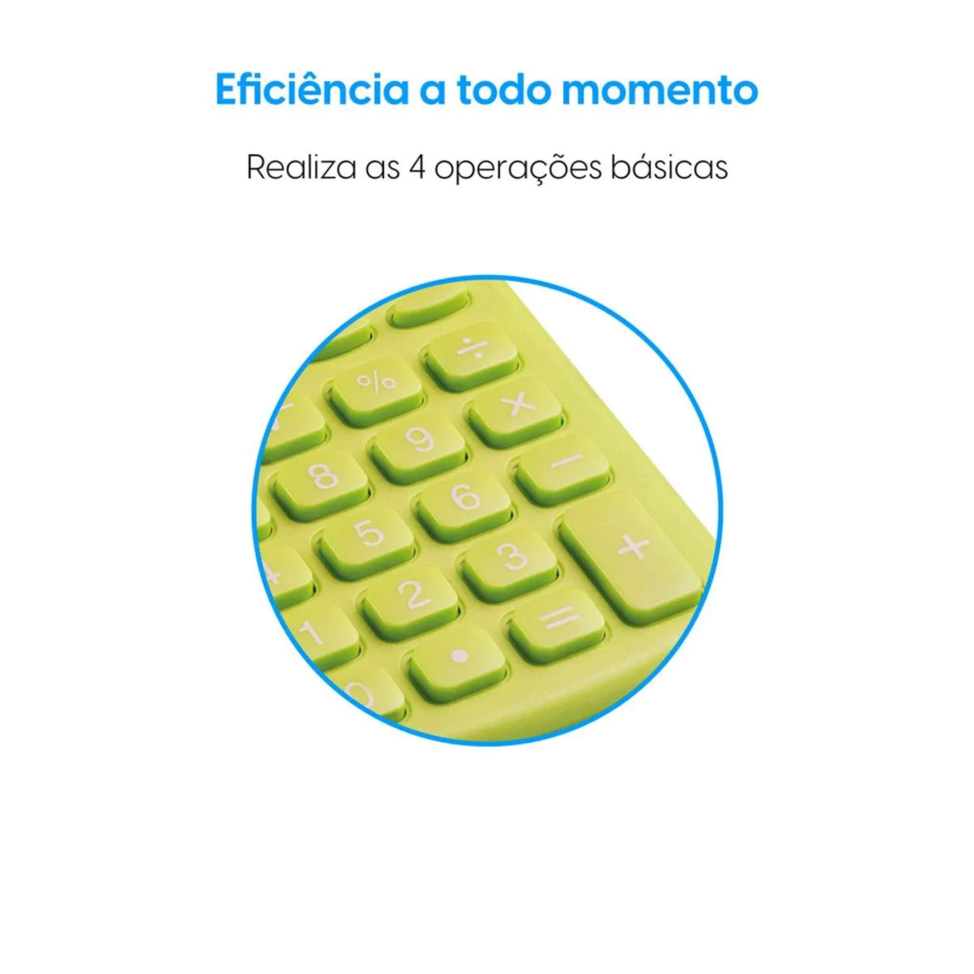 Calculadora de Bolso - 8 Dígitos Desligamento Automático Verde Elgin - 42CB1485V000