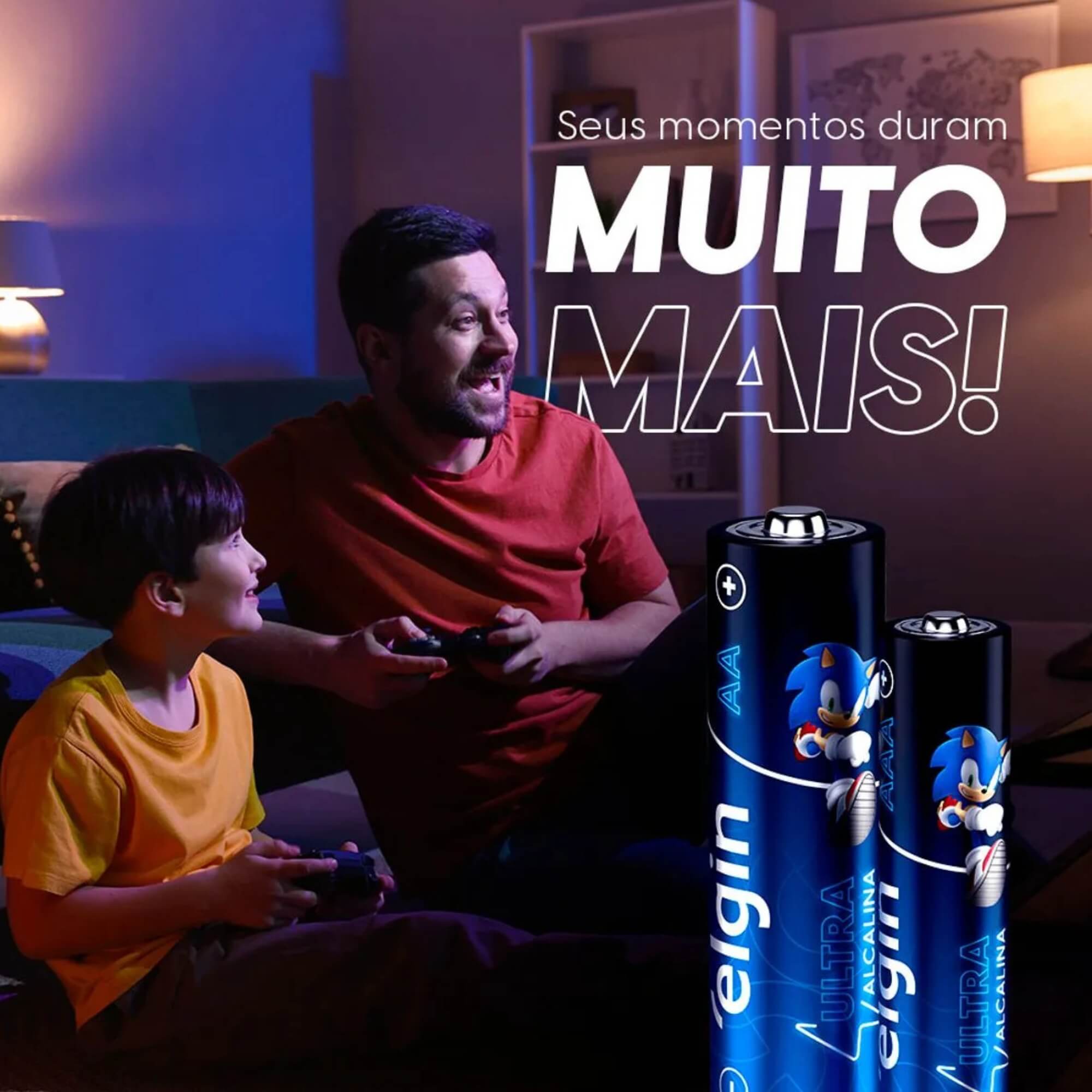 Pilha Ultra Alcalina AA – Cartela com 2 Unidades Comum Elgin - ELE000000082432